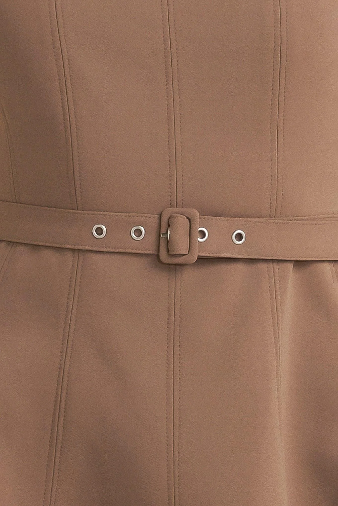 Living the Dream Brown Woven Midi Dress - Image 9