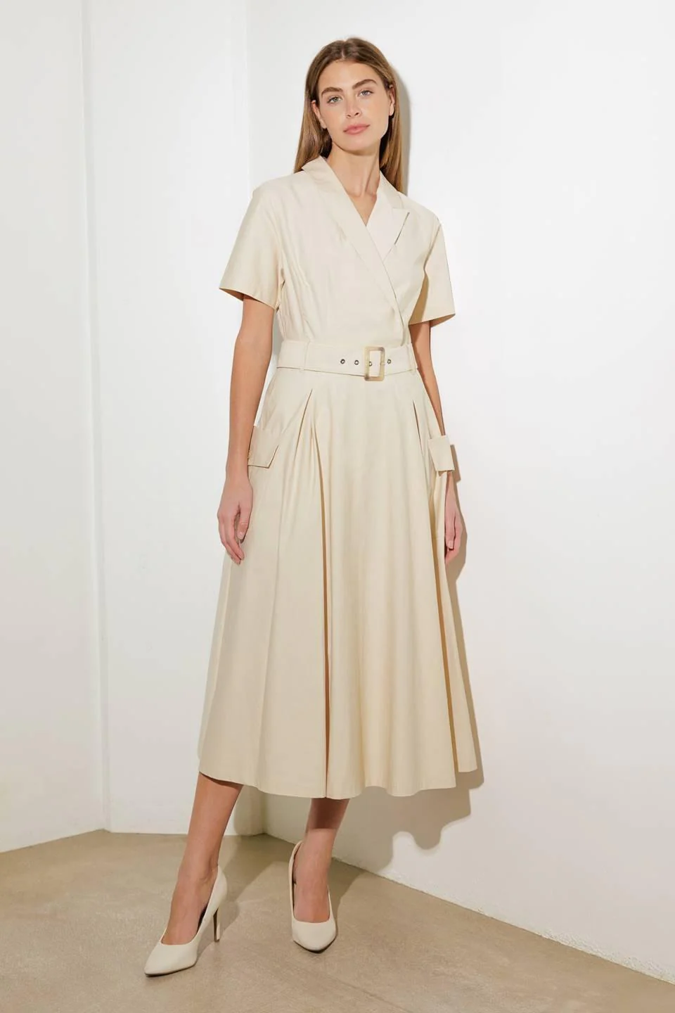 Lost in the Stars Woven Midi Dress - Image 2