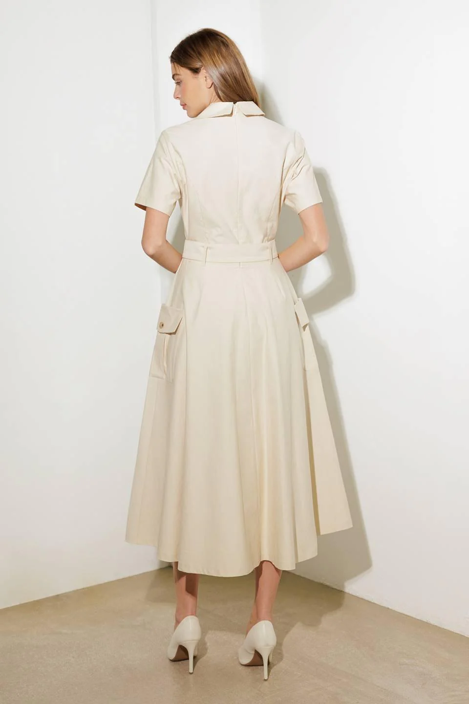 Lost in the Stars Woven Midi Dress - Image 3