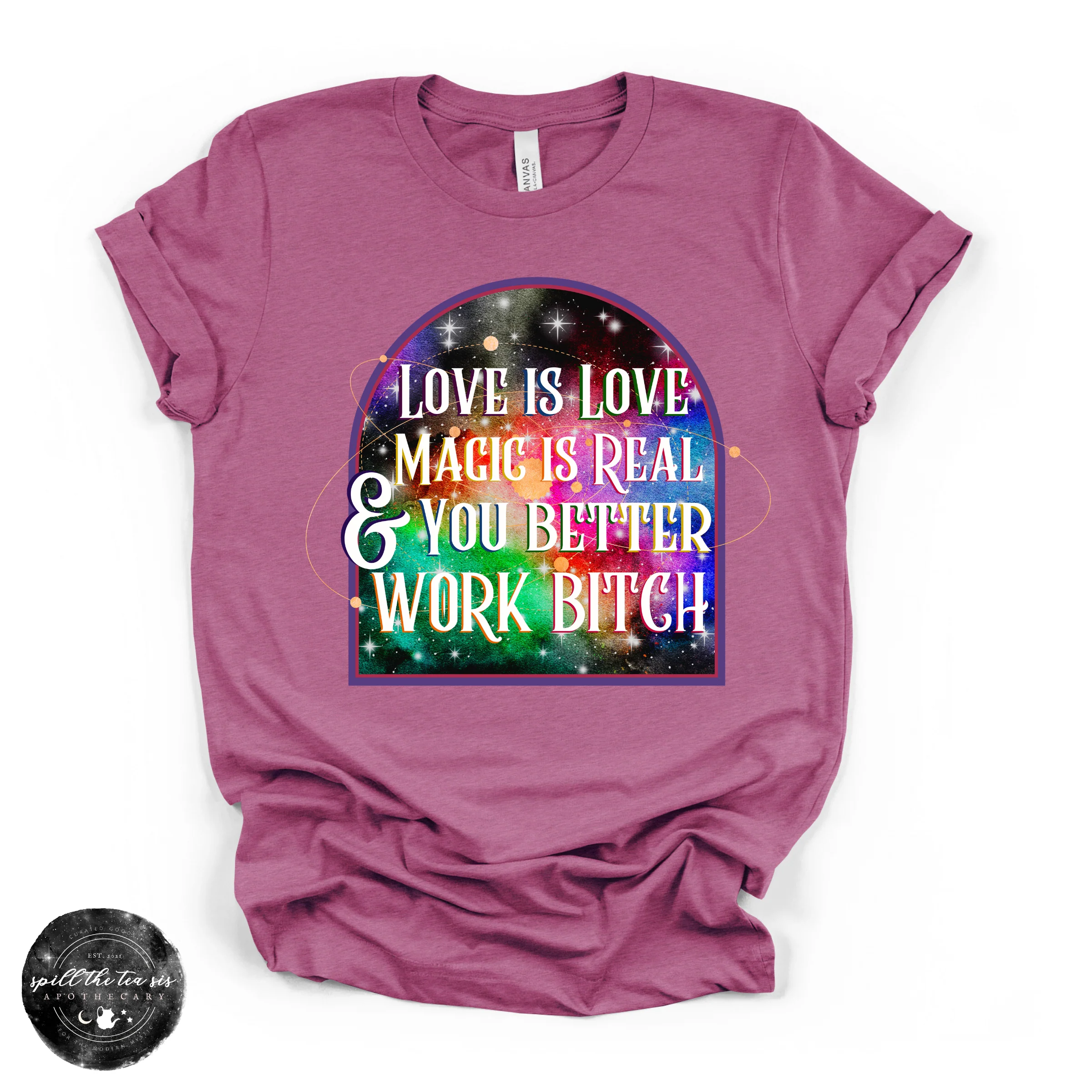 Love is Love, Magic is Magic Tee | Inclusive Witchy Graphic T-Shirt - Image 2