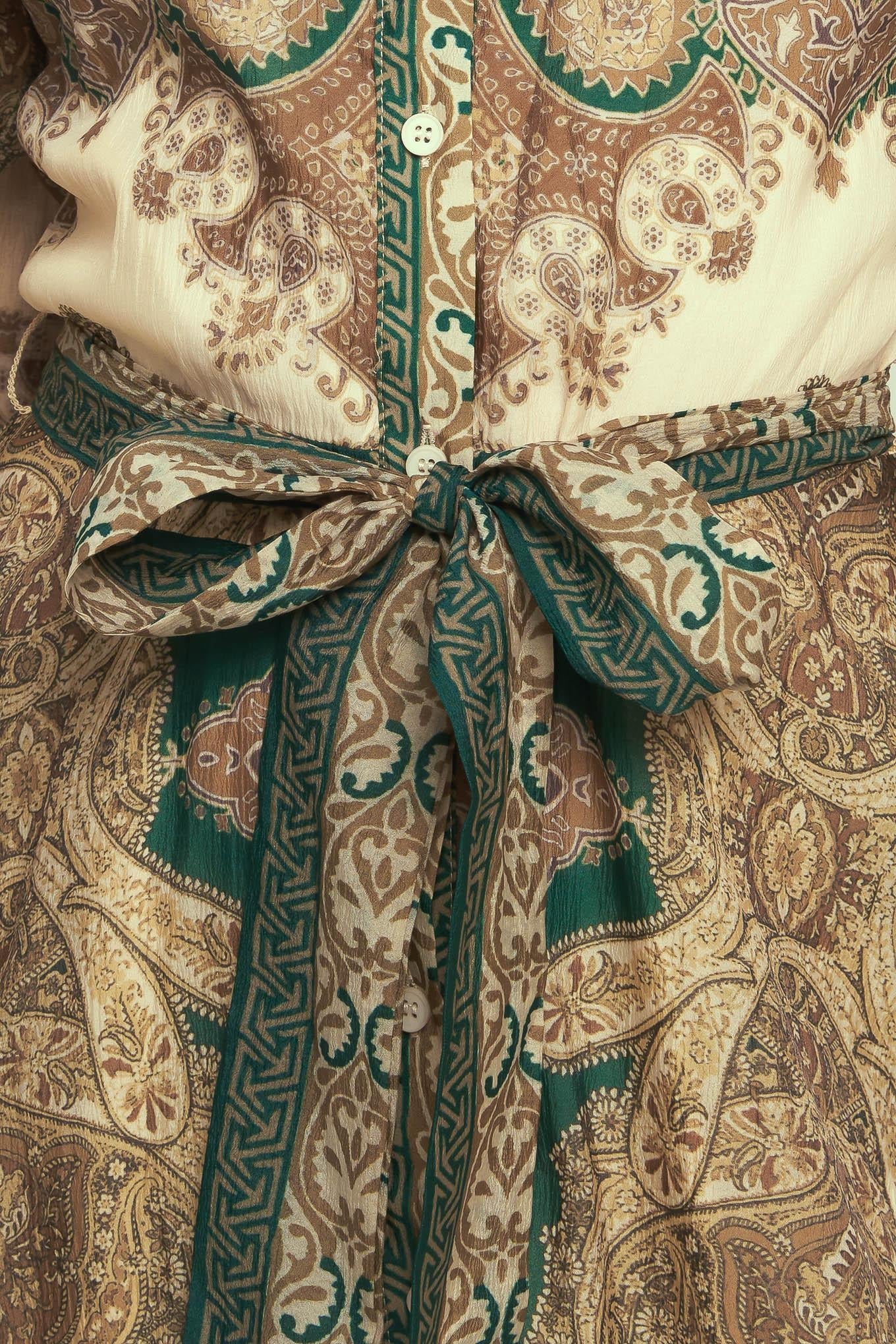 Lovely Golden Vision Woven Midi Dress - Image 6