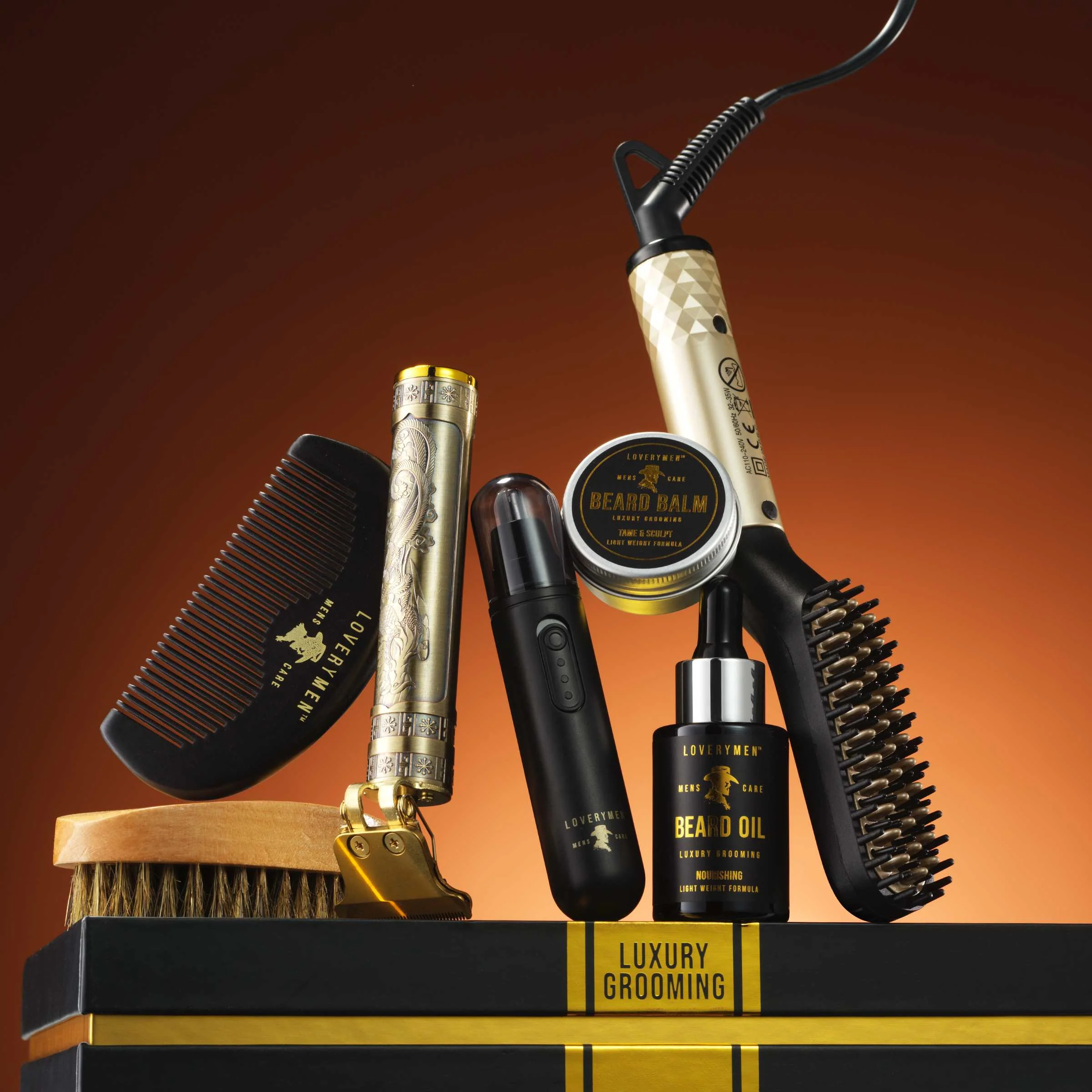 Lovery Men Beard Grooming Kit - 15pc Luxury Beard Care - Image 3