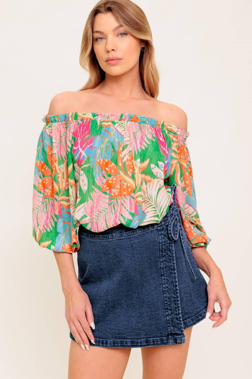 Loving Vow Green Woven Top - Image 4