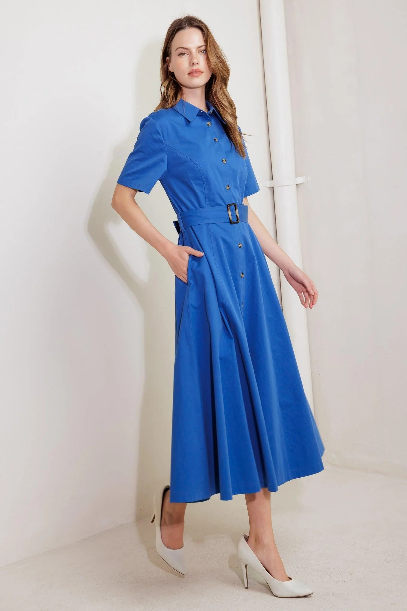 Lucky Me Woven Midi Dress - Image 35