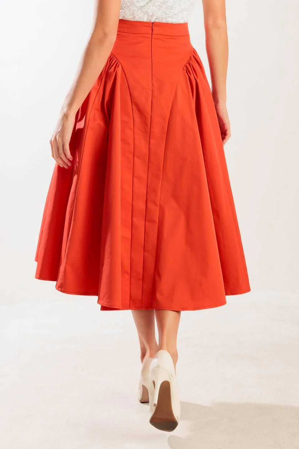 Lunch With the Girls Woven Full Midi Skirt - Image 6