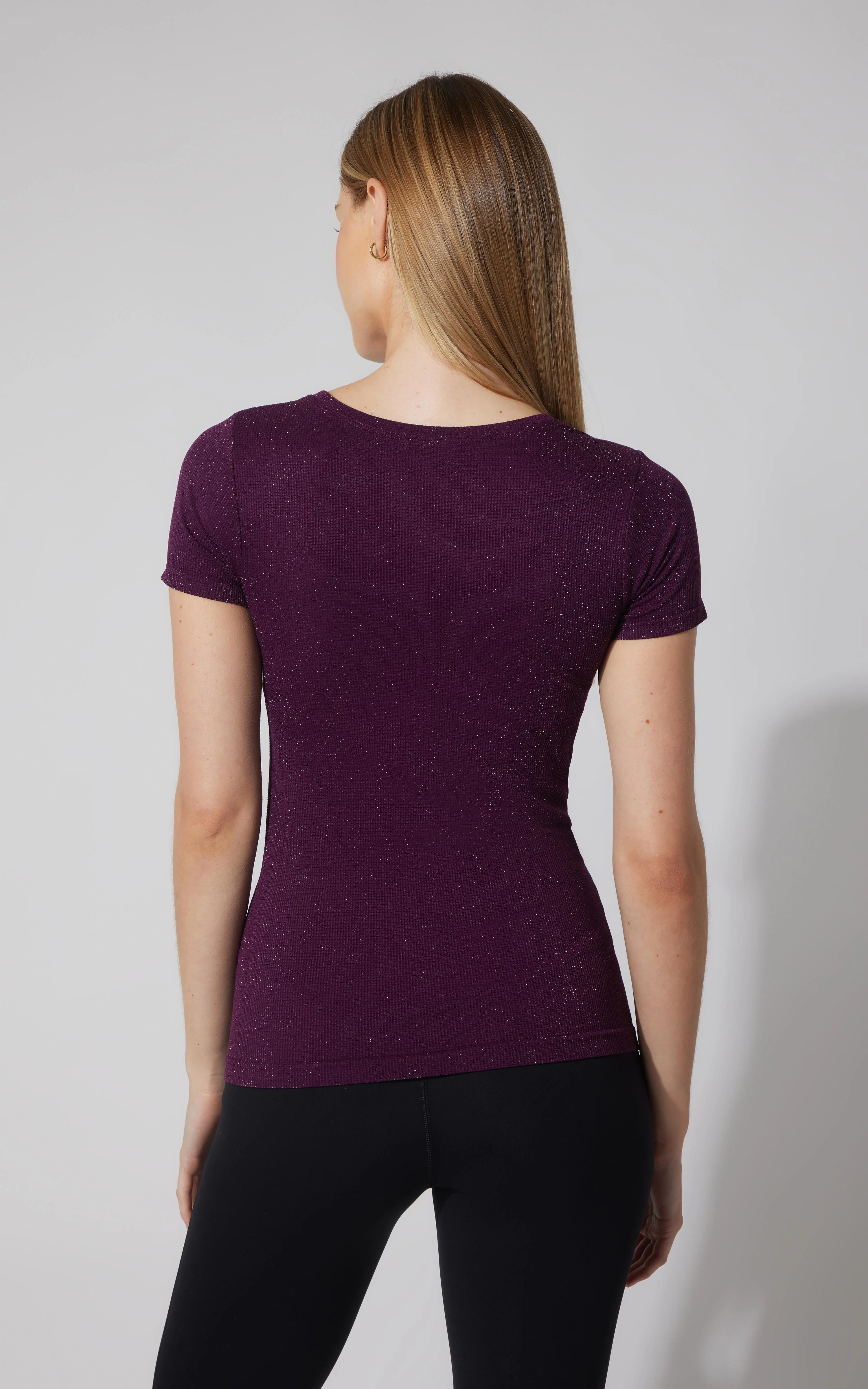 Lurex Seamless Short Sleeve Active Shirt - Image 7