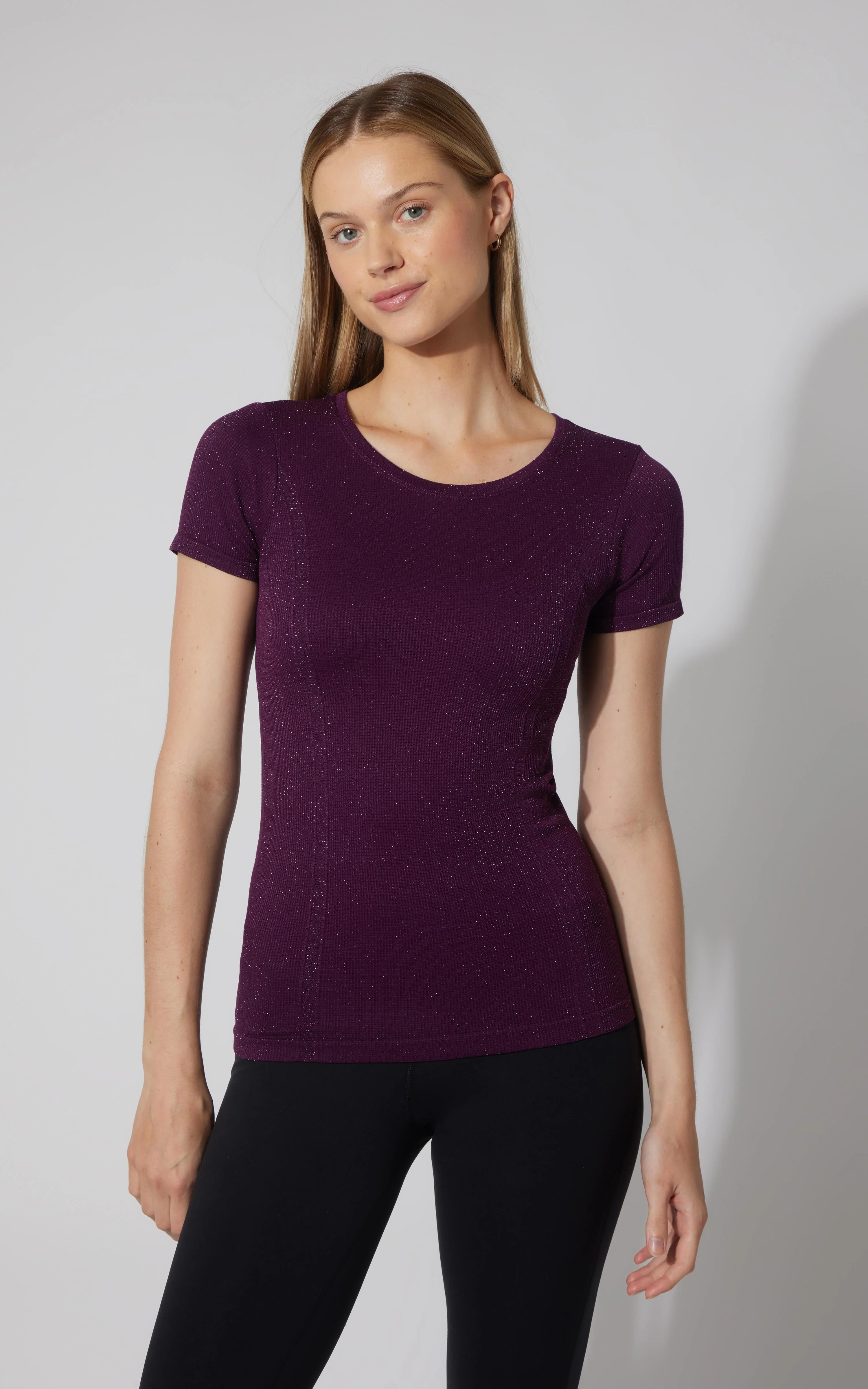 Lurex Seamless Short Sleeve Active Shirt - Our Cafe Story - Image 4