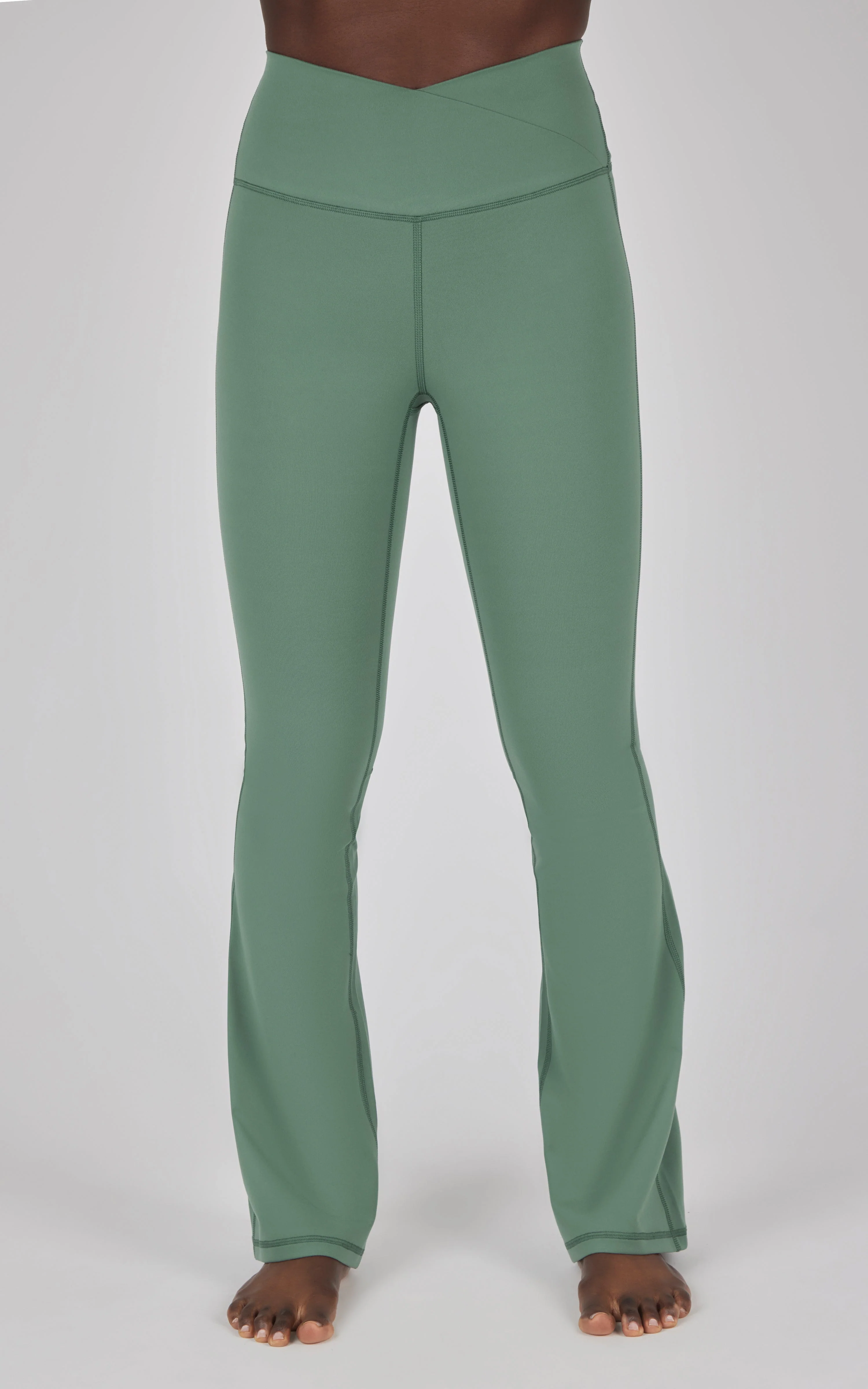 Lux Madison Crossover Elastic Free Waist 31 1/2 inch Flare Leg Pant - Image 11