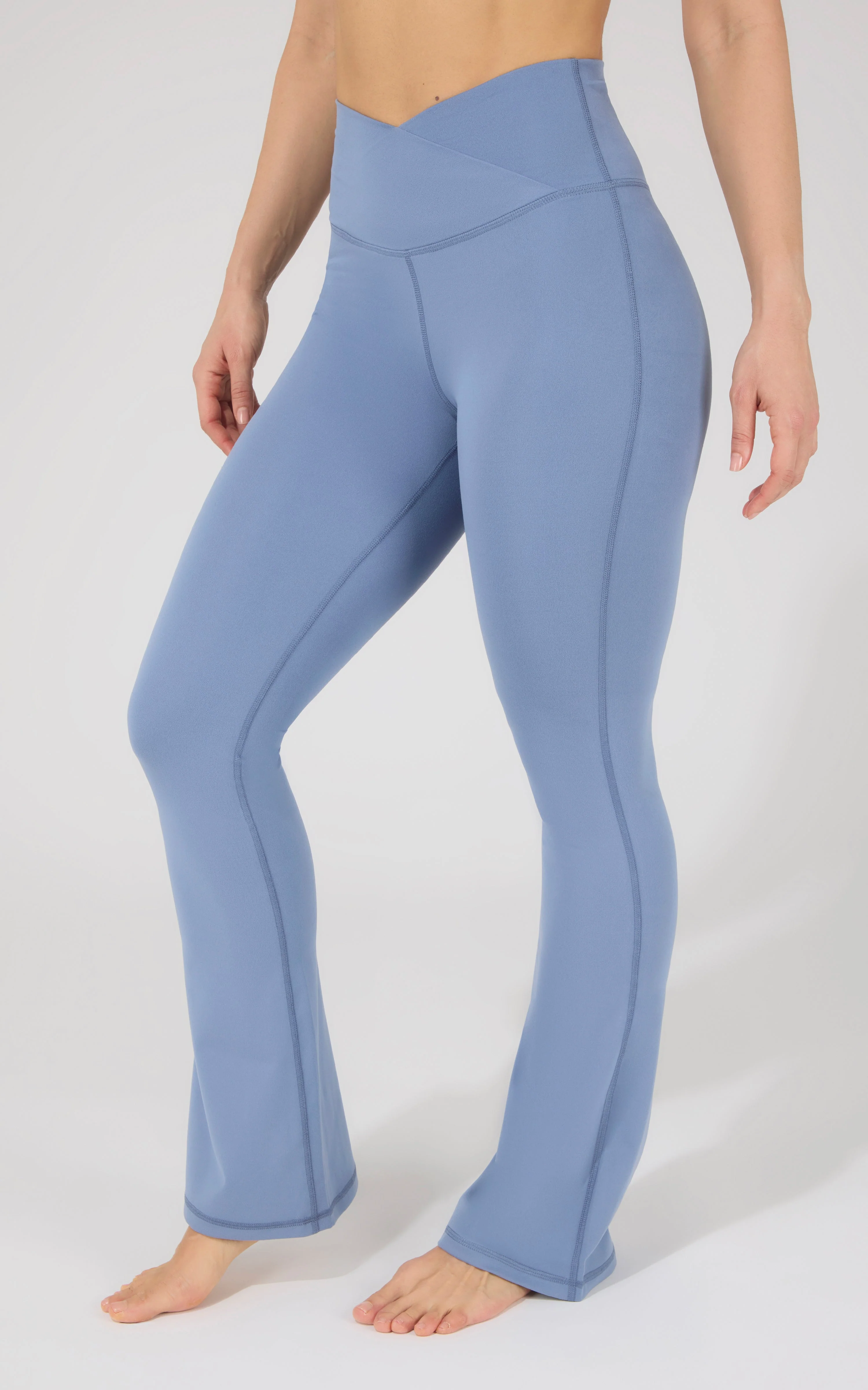 Lux Madison Crossover Elastic Free Waist 31 1/2 inch Flare Leg Pant - Image 2