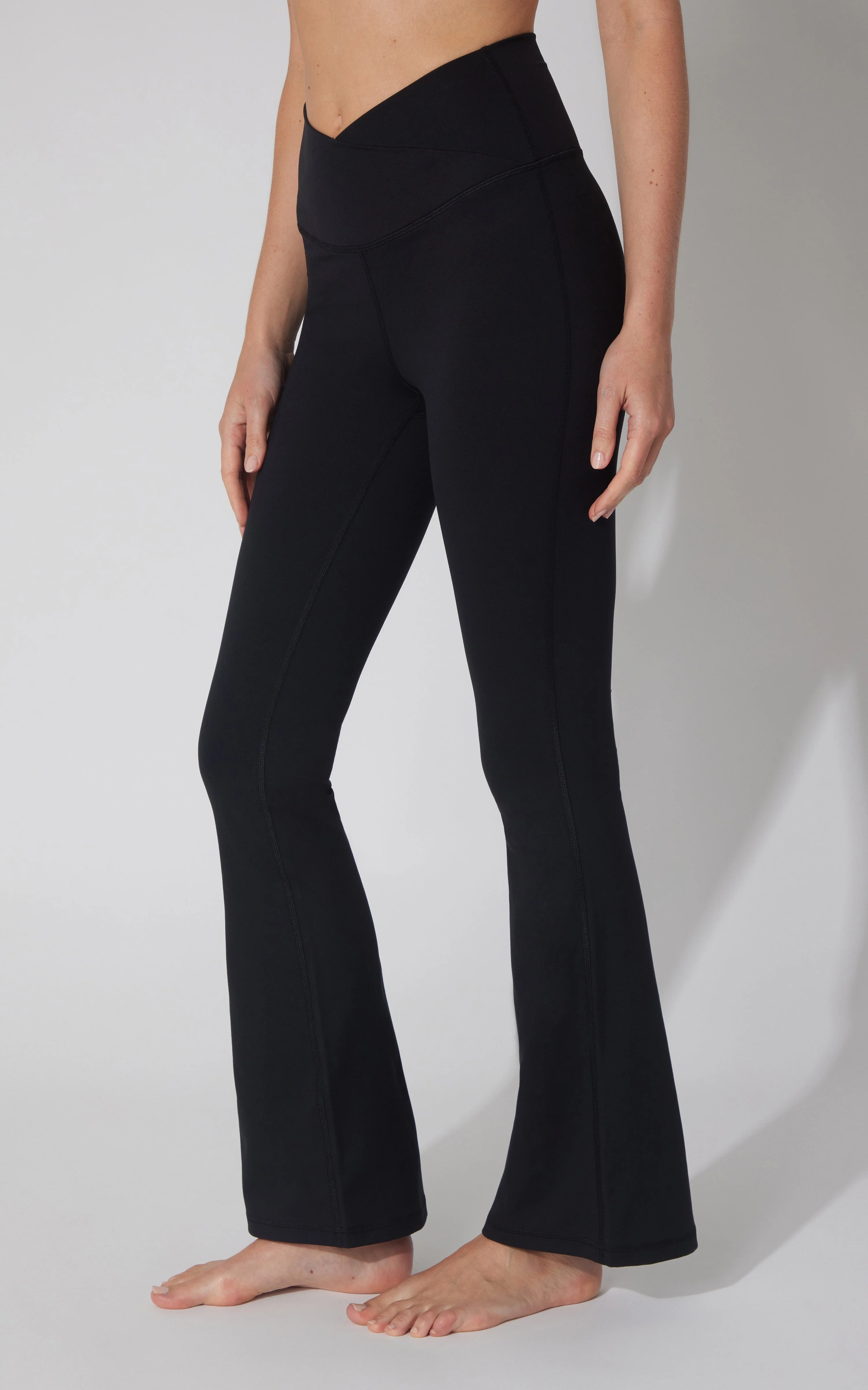 Lux Madison Crossover Elastic Free Waist 31 1/2 inch Flare Leg Pant - Image 25