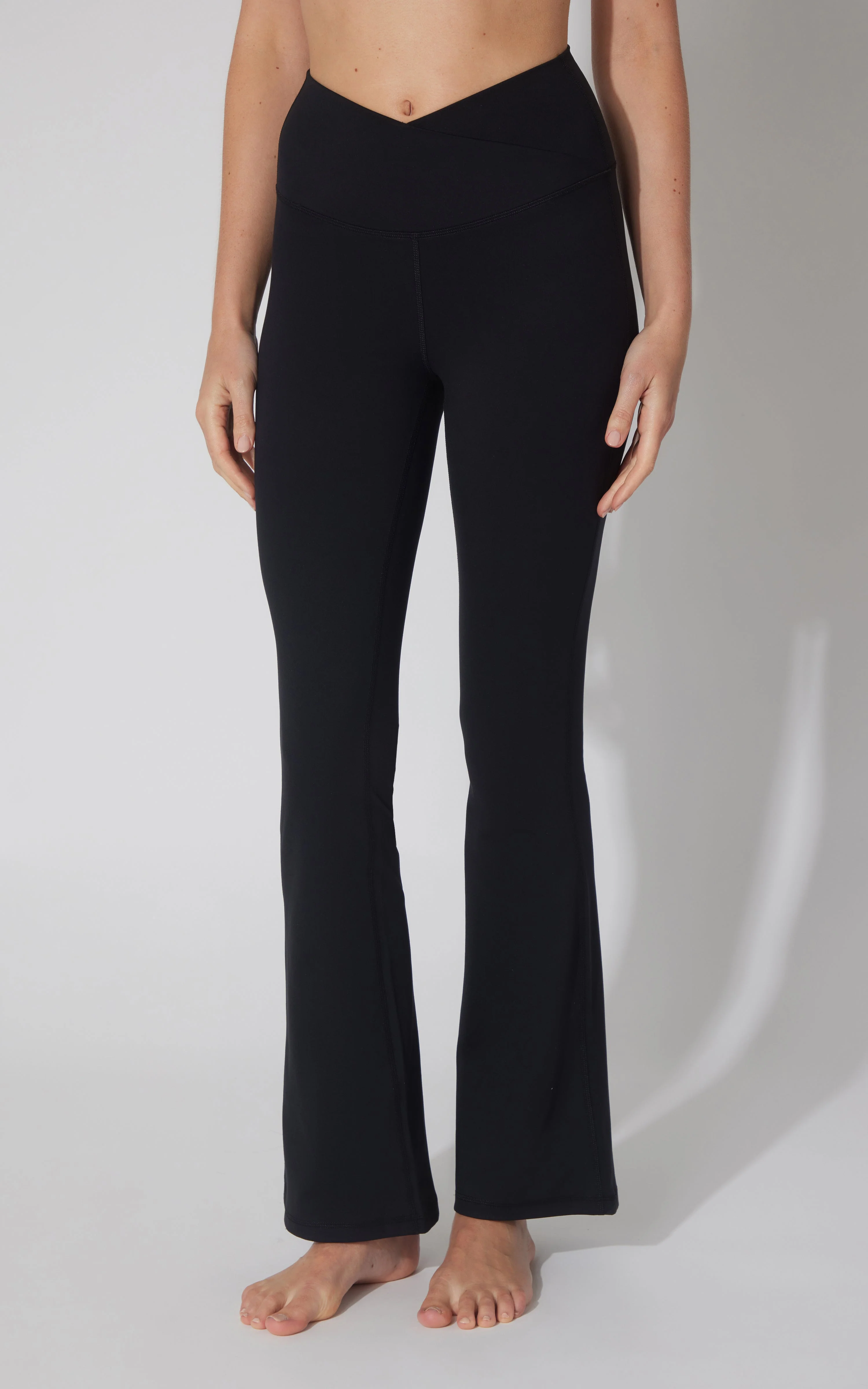 Lux Madison Crossover Elastic Free Waist 31 1/2 inch Flare Leg Pant - Image 52
