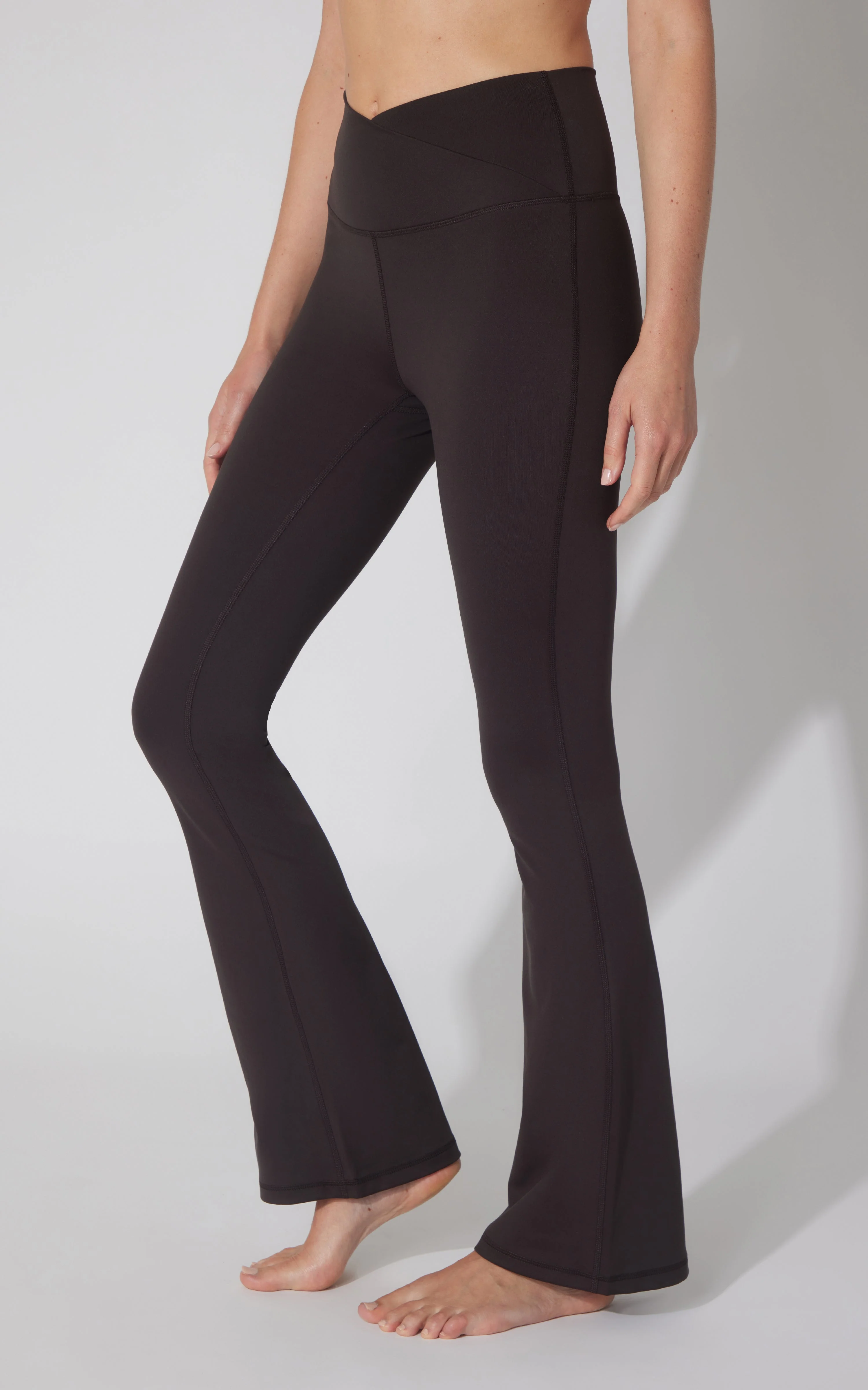 Lux Madison Crossover Elastic Free Waist Flare Leg Pant - Our Cafe Story - Image 13