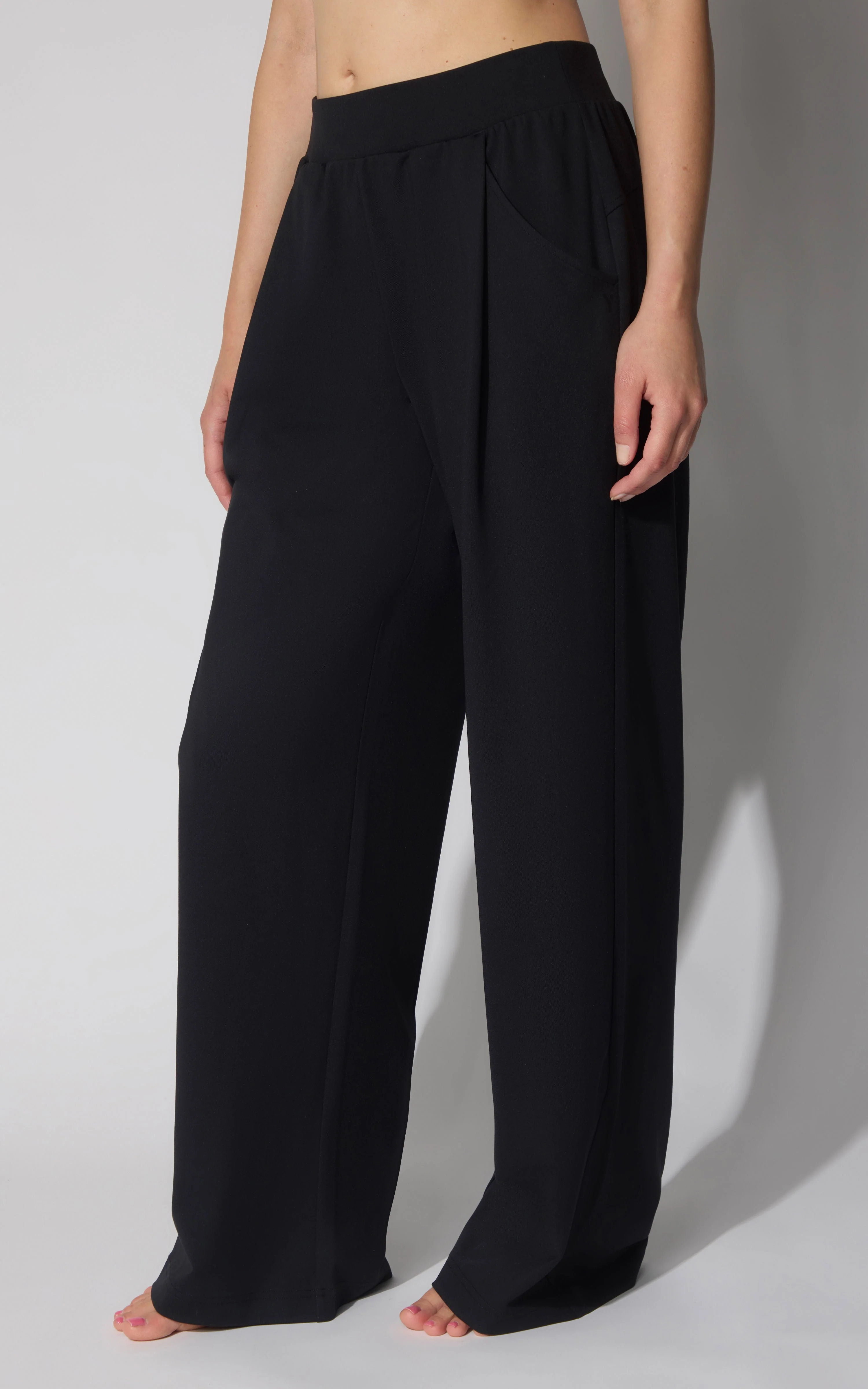 Lux Park Ave Wide Leg Pleated Pant W/ Side Pockets - Image 6