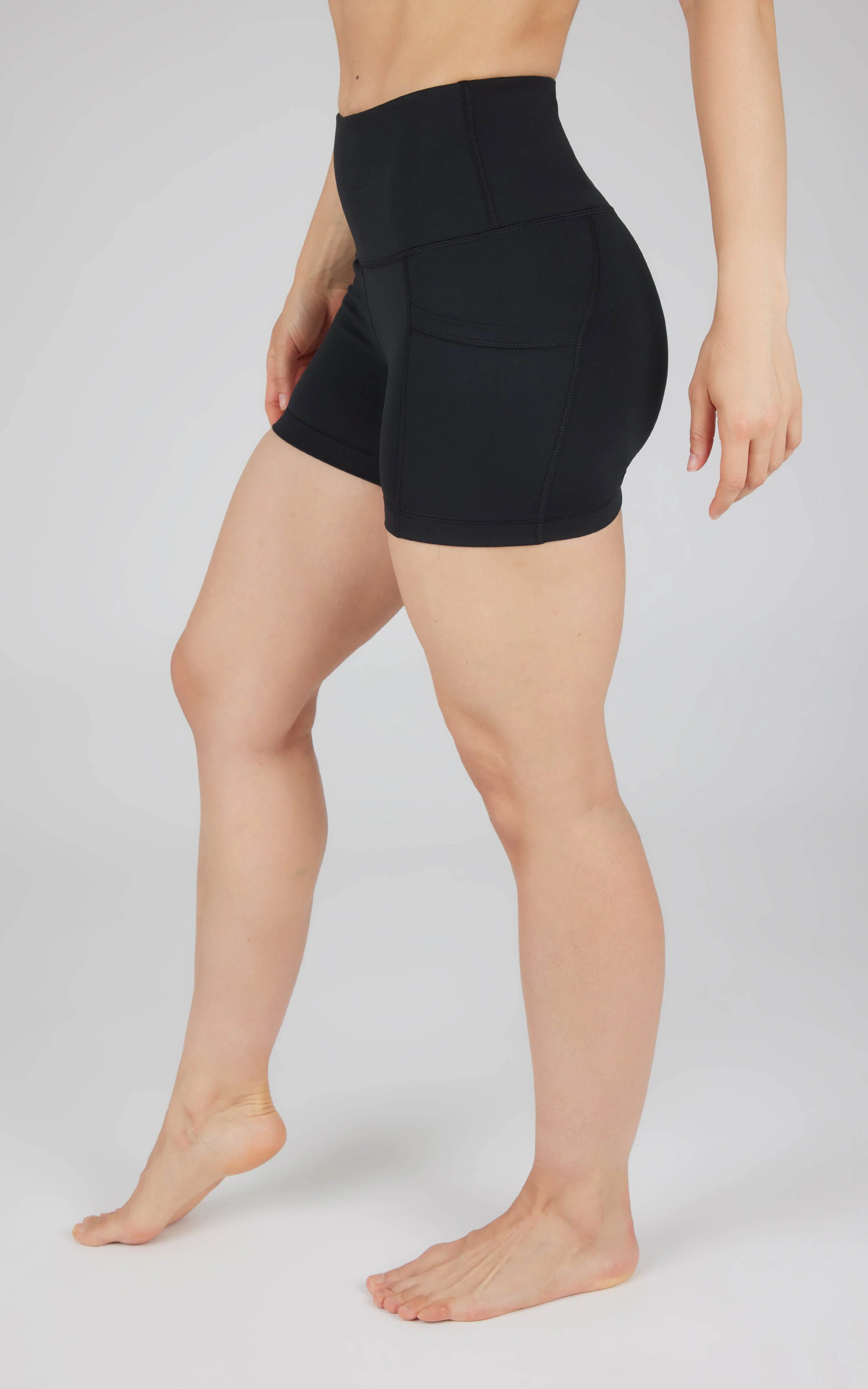 Lux Polygiene Tribeca High Waist 3 1/2" Short with Side Pockets - Image 7