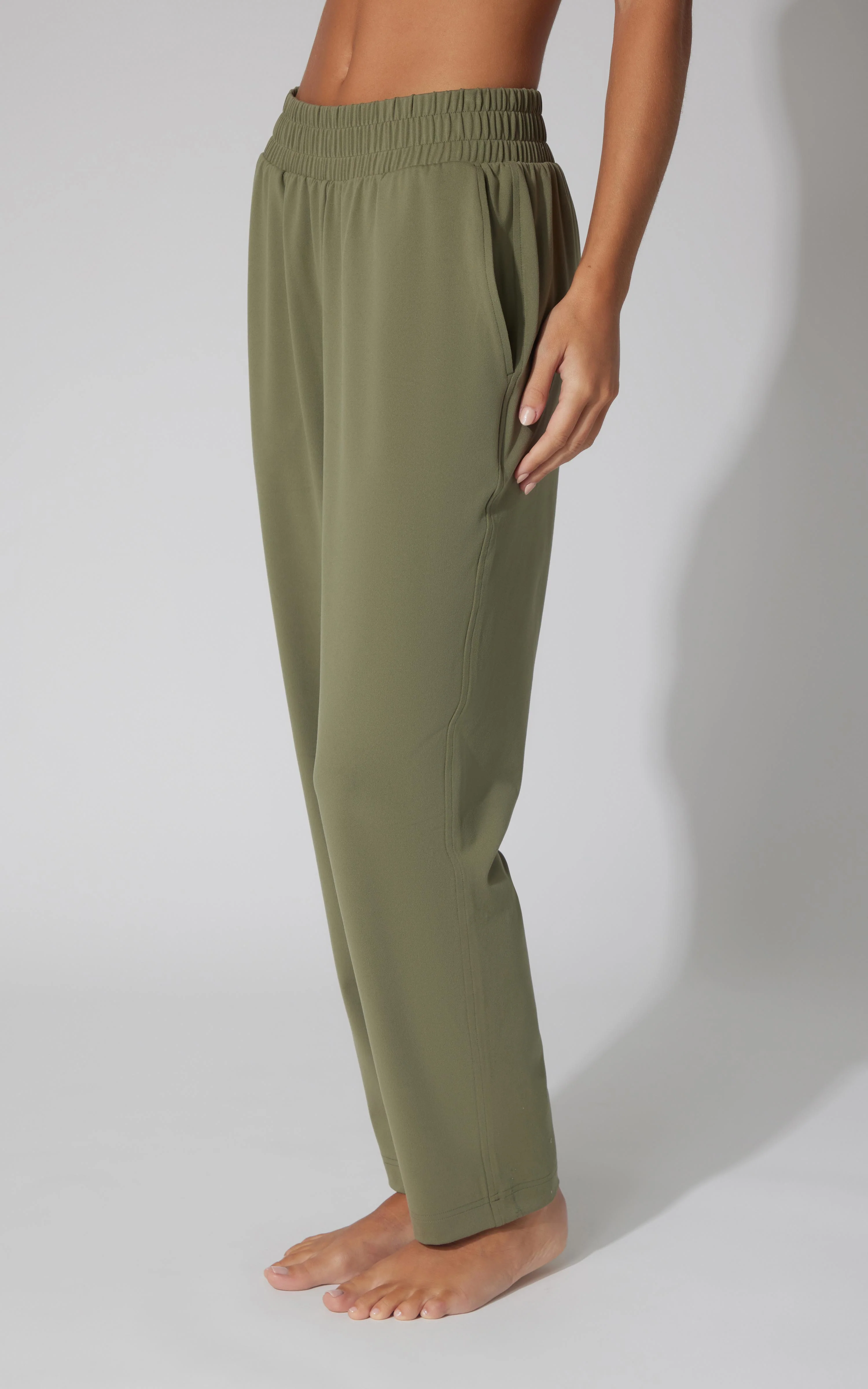 Lux Straight Leg Pant w Elastic Waist- Our Cafe Story - Image 6