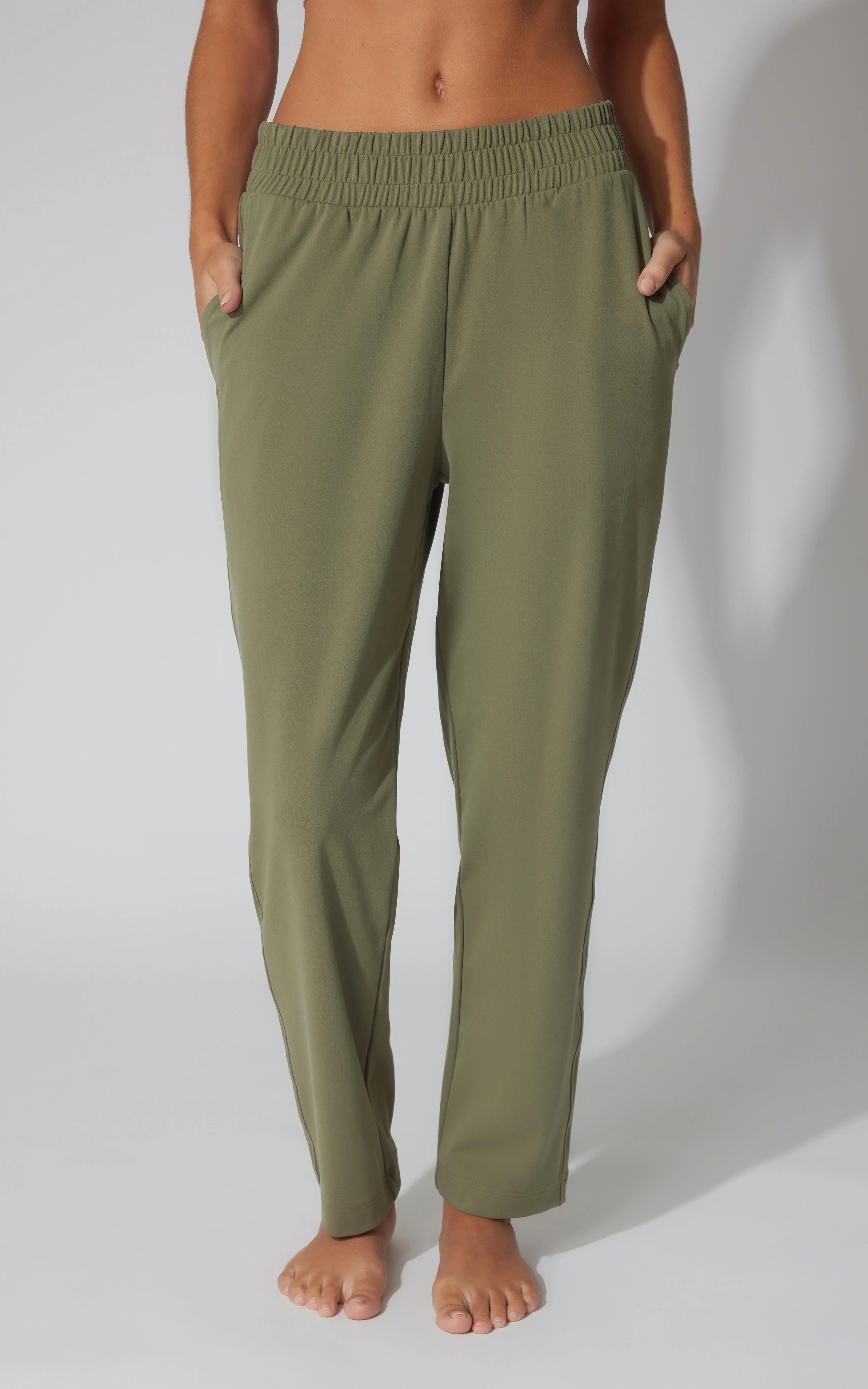 Lux Straight Leg Pant w Elastic Waist- Our Cafe Story - Image 7
