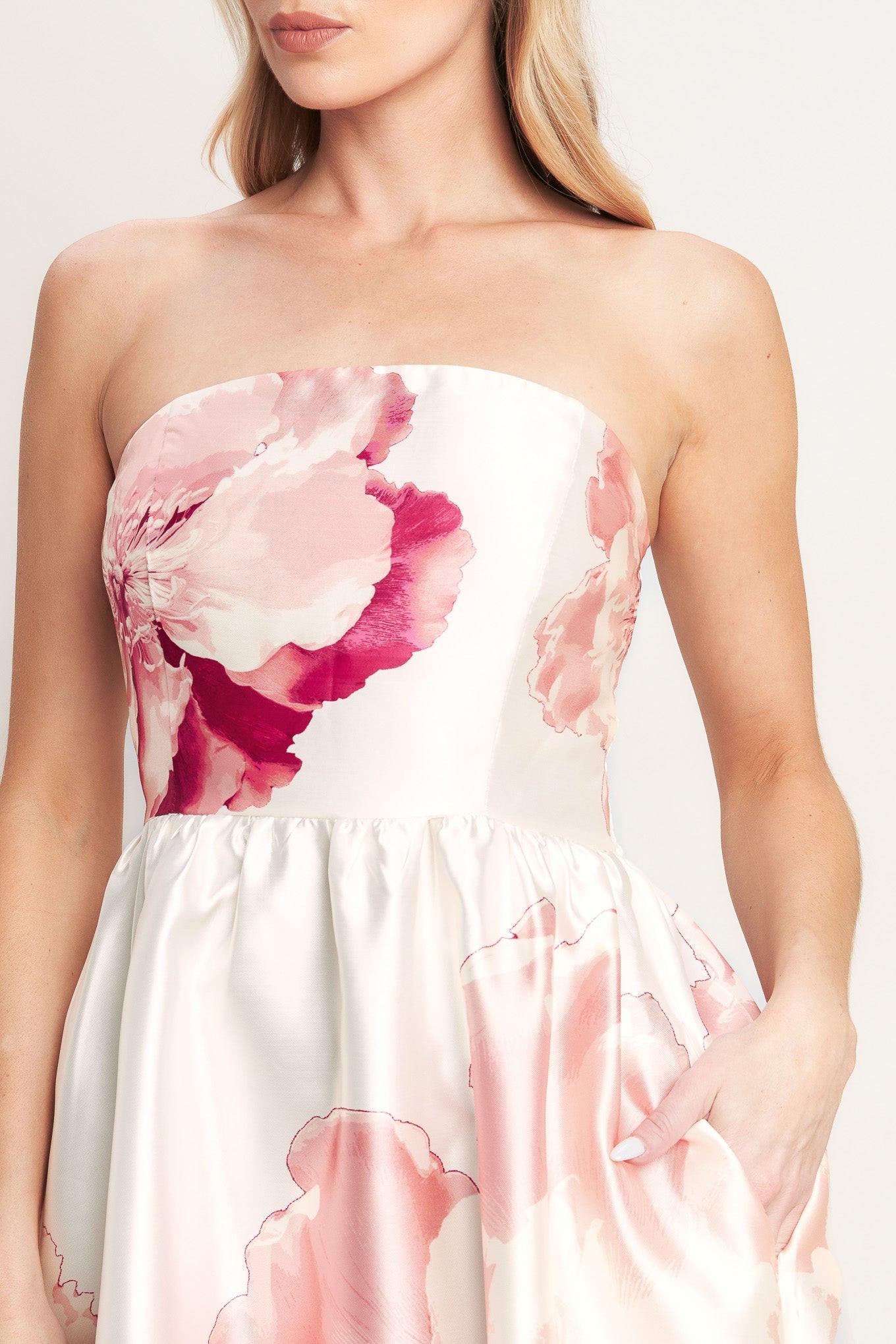 Luxe Peony Woven Maxi Dress - Image 12