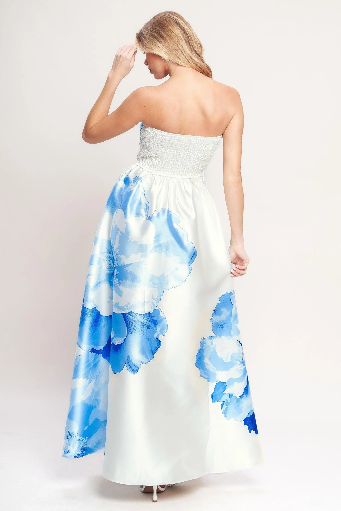 Luxe Peony Woven Maxi Dress - Image 6