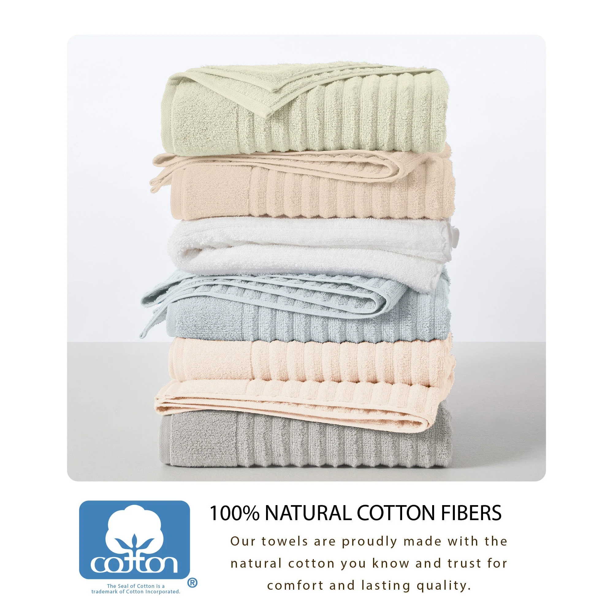 Luxury Combed Cotton Bath Towel Set - Karina Collection - Image 129