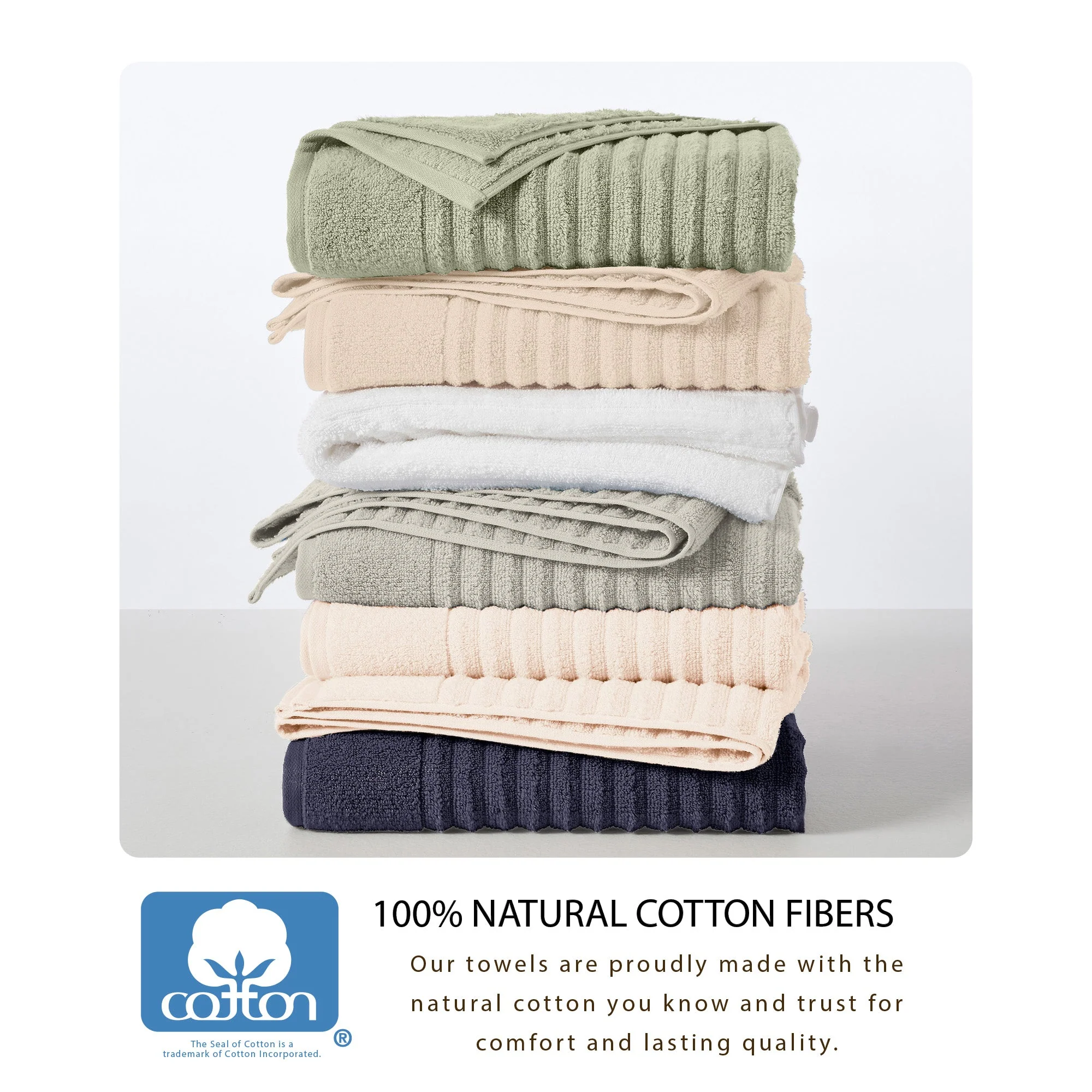 Luxury Combed Cotton Bath Towel Set - Karina Collection - Image 219