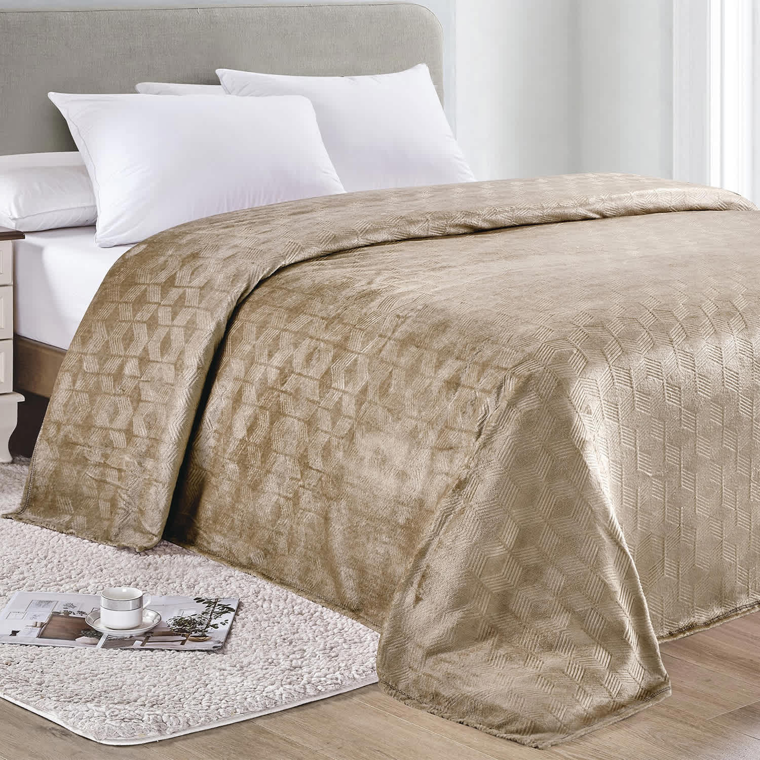 Luxury Home Armani Embossed Microplush Blanket - Image 6