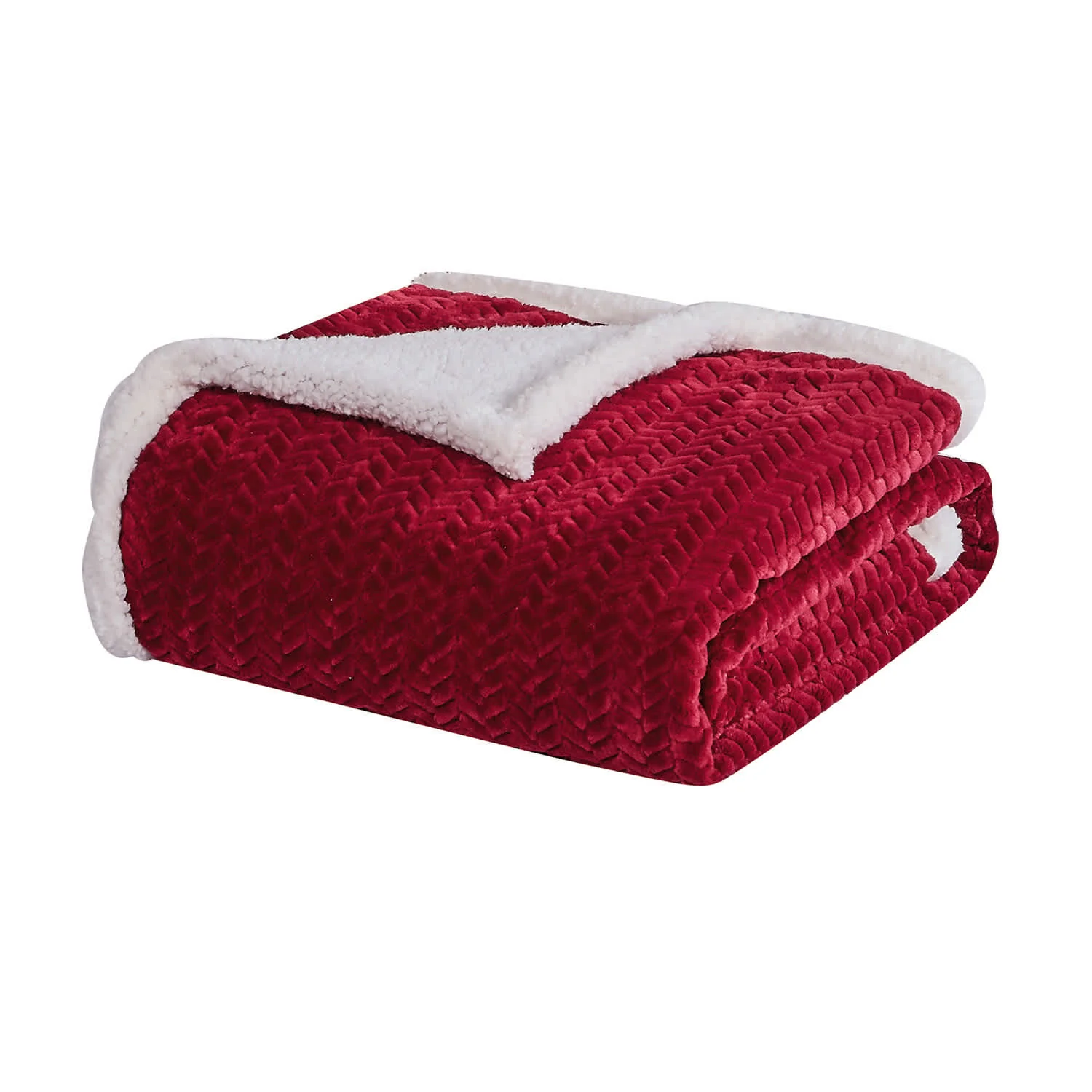 Luxury Home Braided Reversible Sherpa Throw Blanket - Image 3