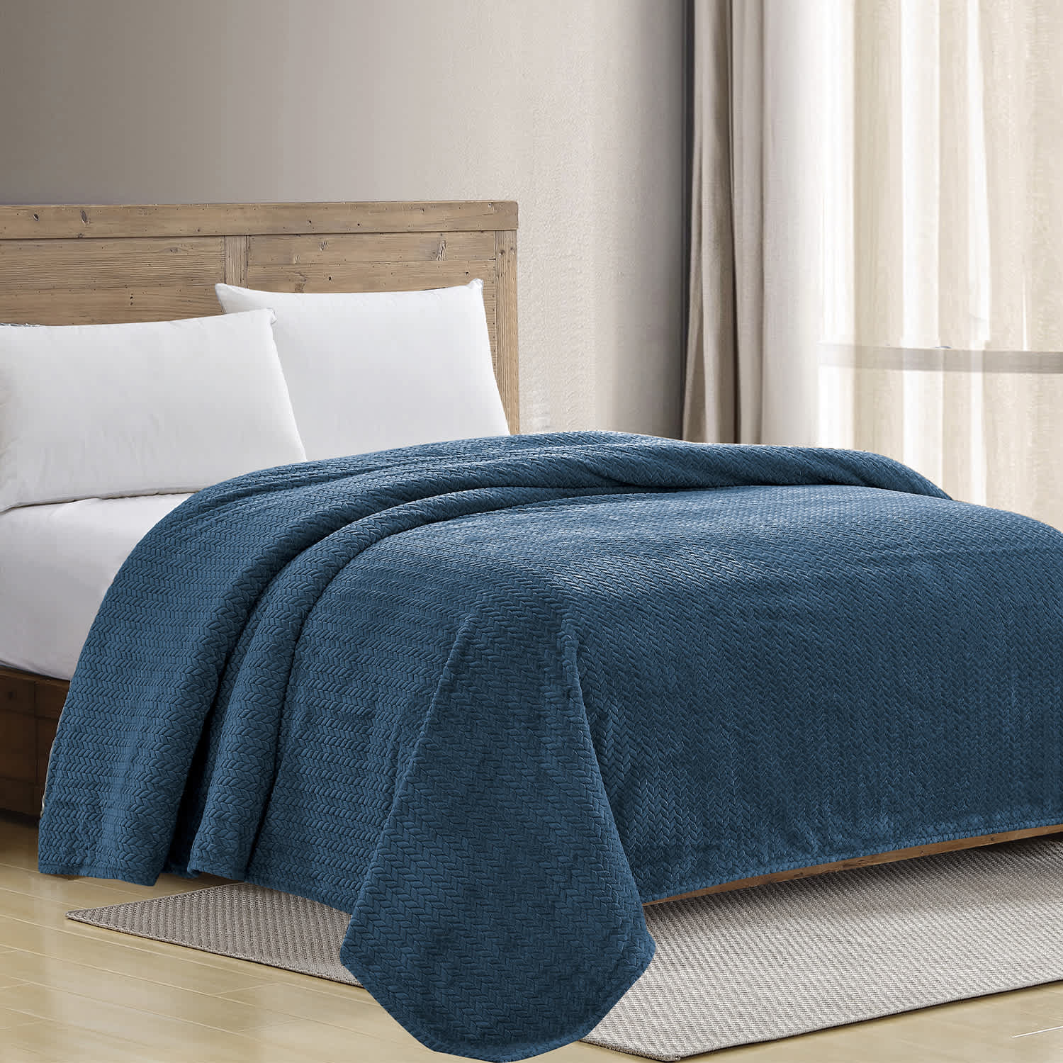 Luxury Home Chevron Braided Micro Plush Blanket - Image 9