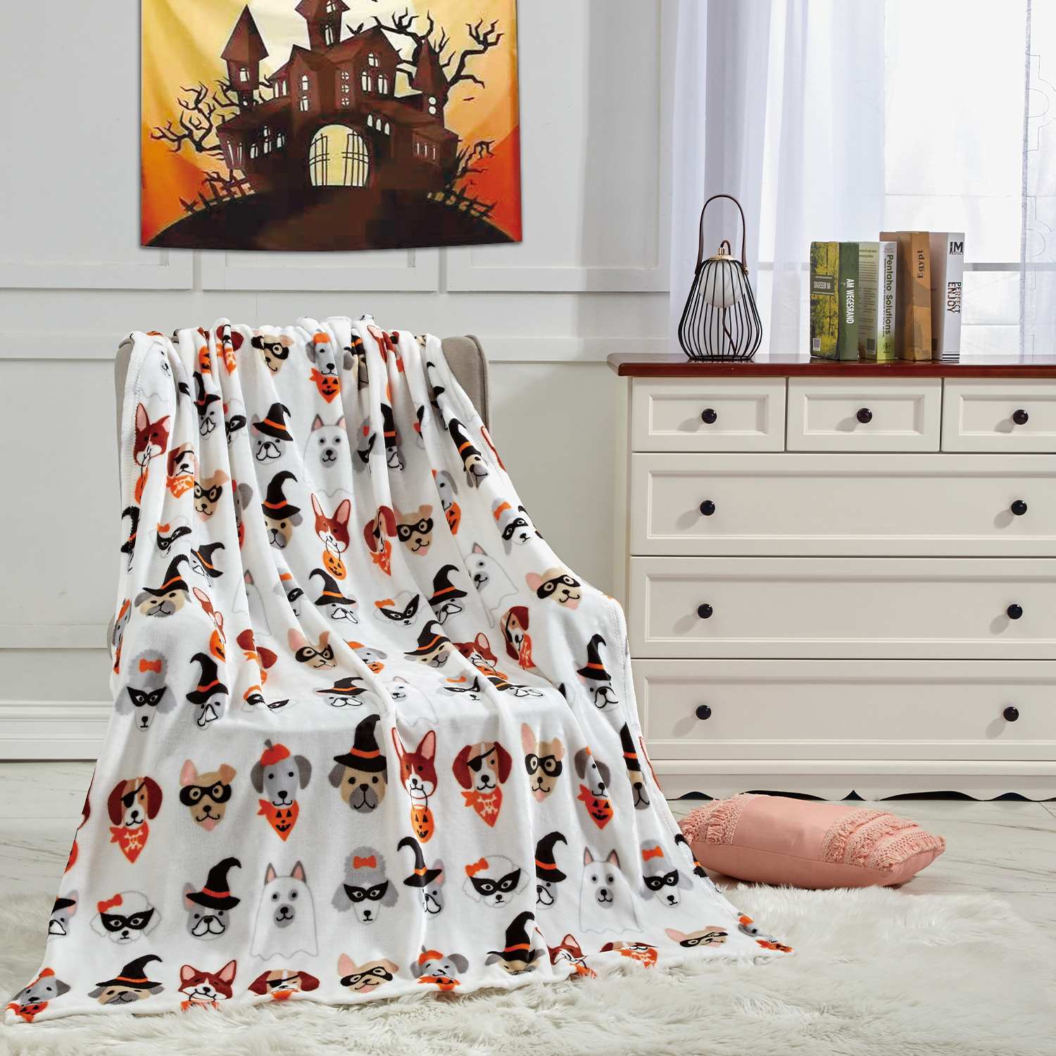Luxury Home Halloween Themed 50" x 60" Throw Blanket - Image 3