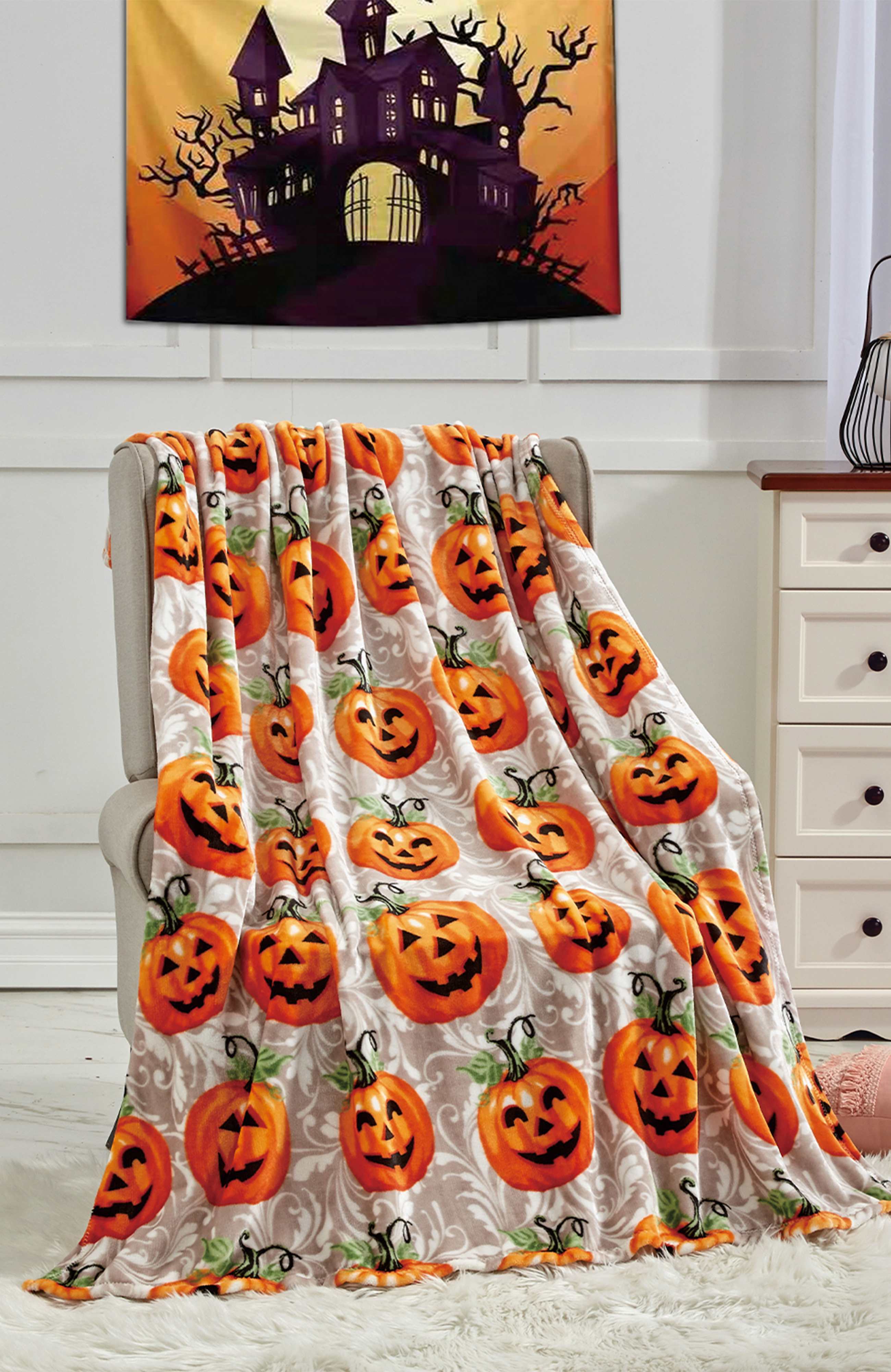 Luxury Home Halloween Themed 50" x 60" Throw Blanket - Image 5