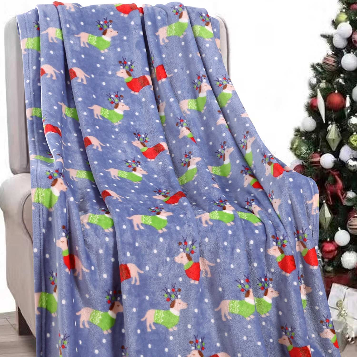 Luxury Home Holiday and Christmas Micro Plush Throw Blanket - Image 8