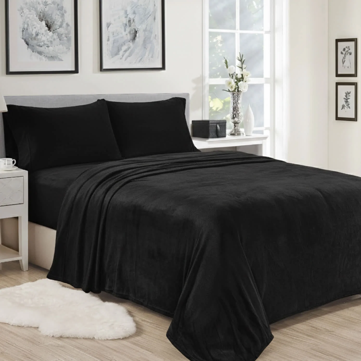 Luxury Home Microplush Ultra Premium Sheet Set – All-Season Soft Brushed Bed Sheets with Deep Pockets - Image 3