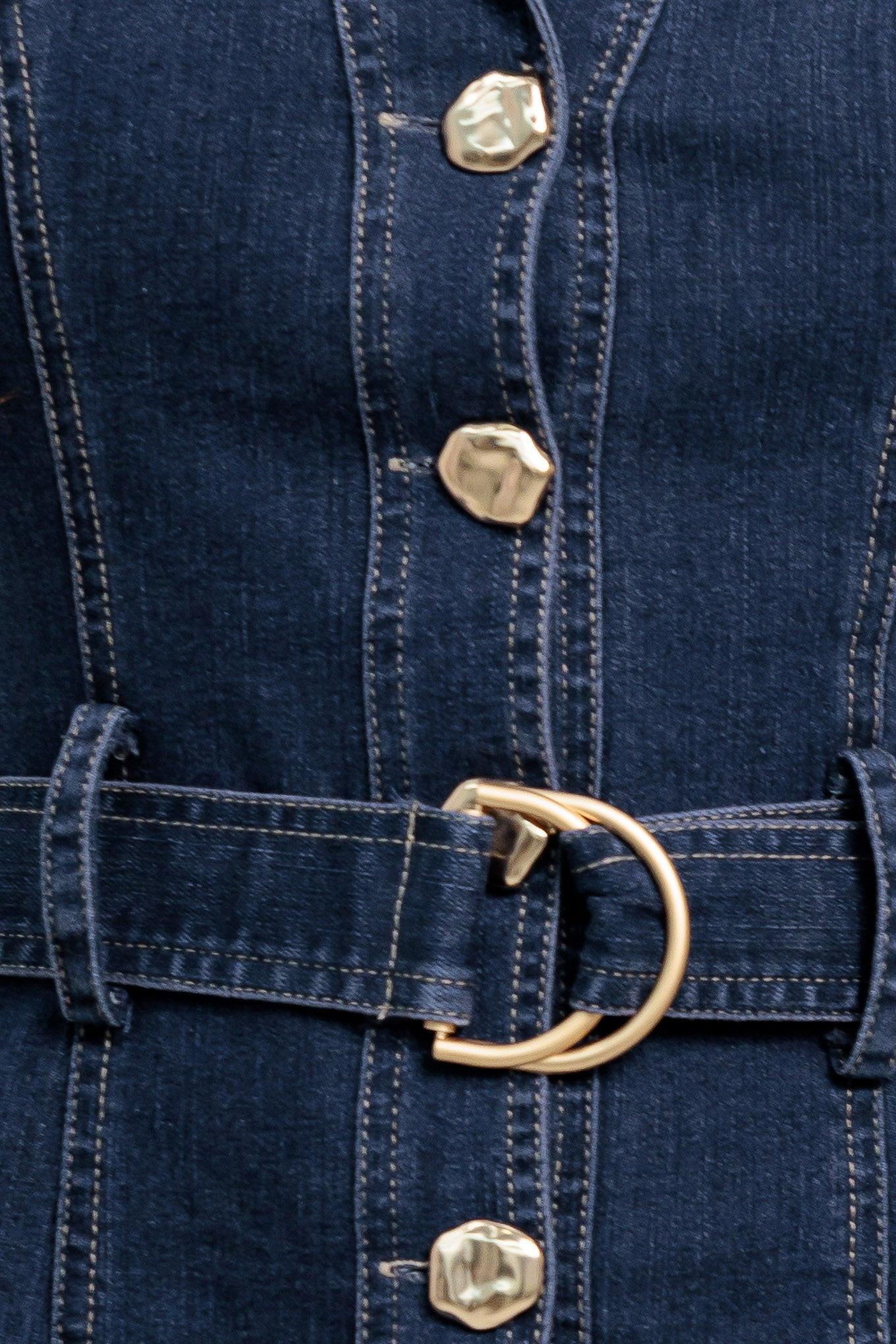 Made to Flatter Denim Mini Dress - Image 9