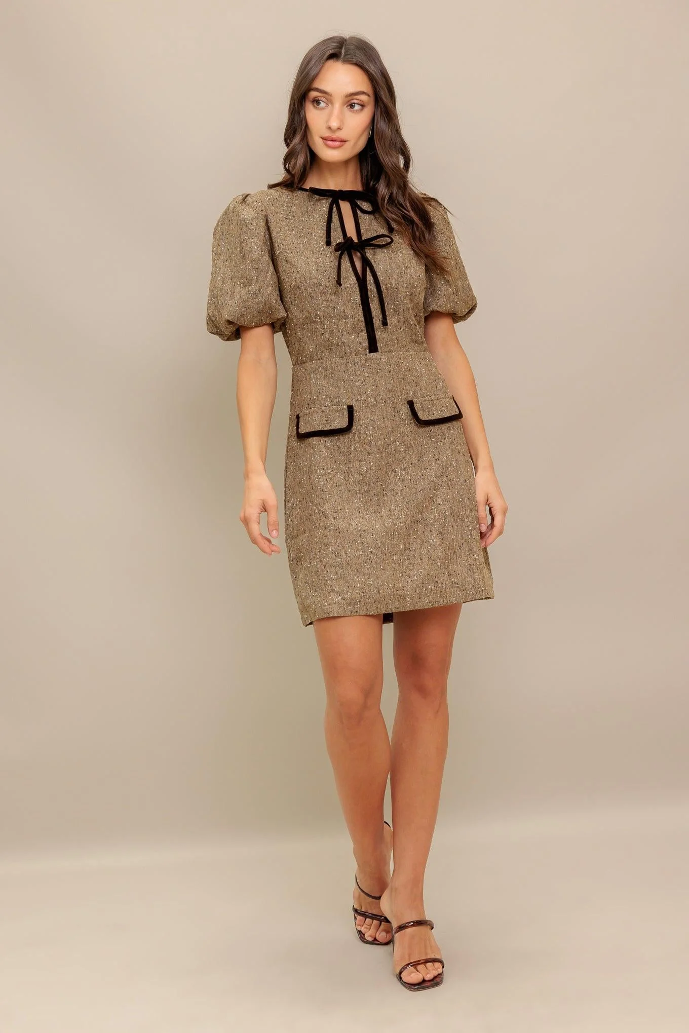 Mademoiselle Mode Woven Weed Mini Dress - Image 6