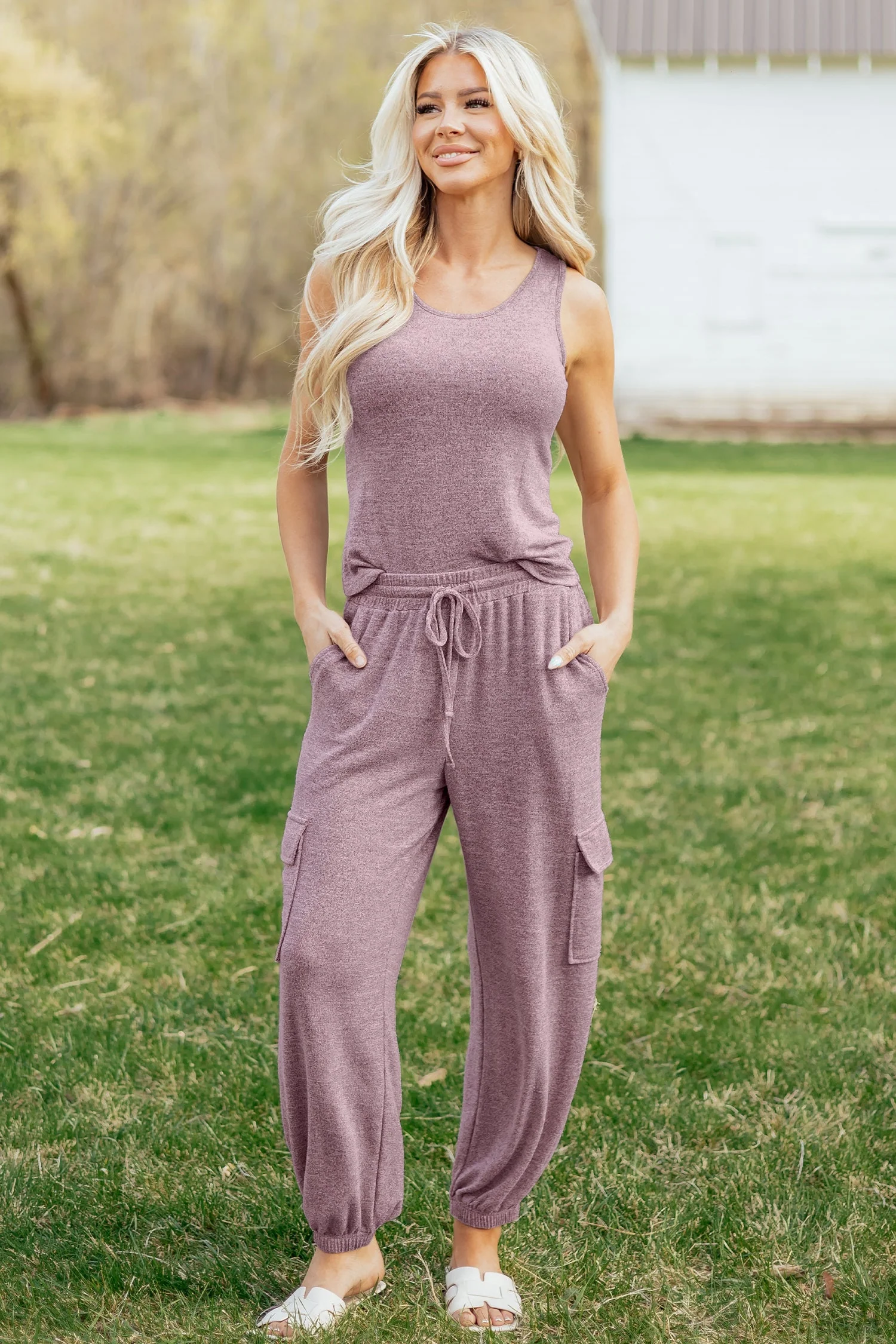 Threaded Pear Maeve Bouquet Casual Tank Top Set - Image 4