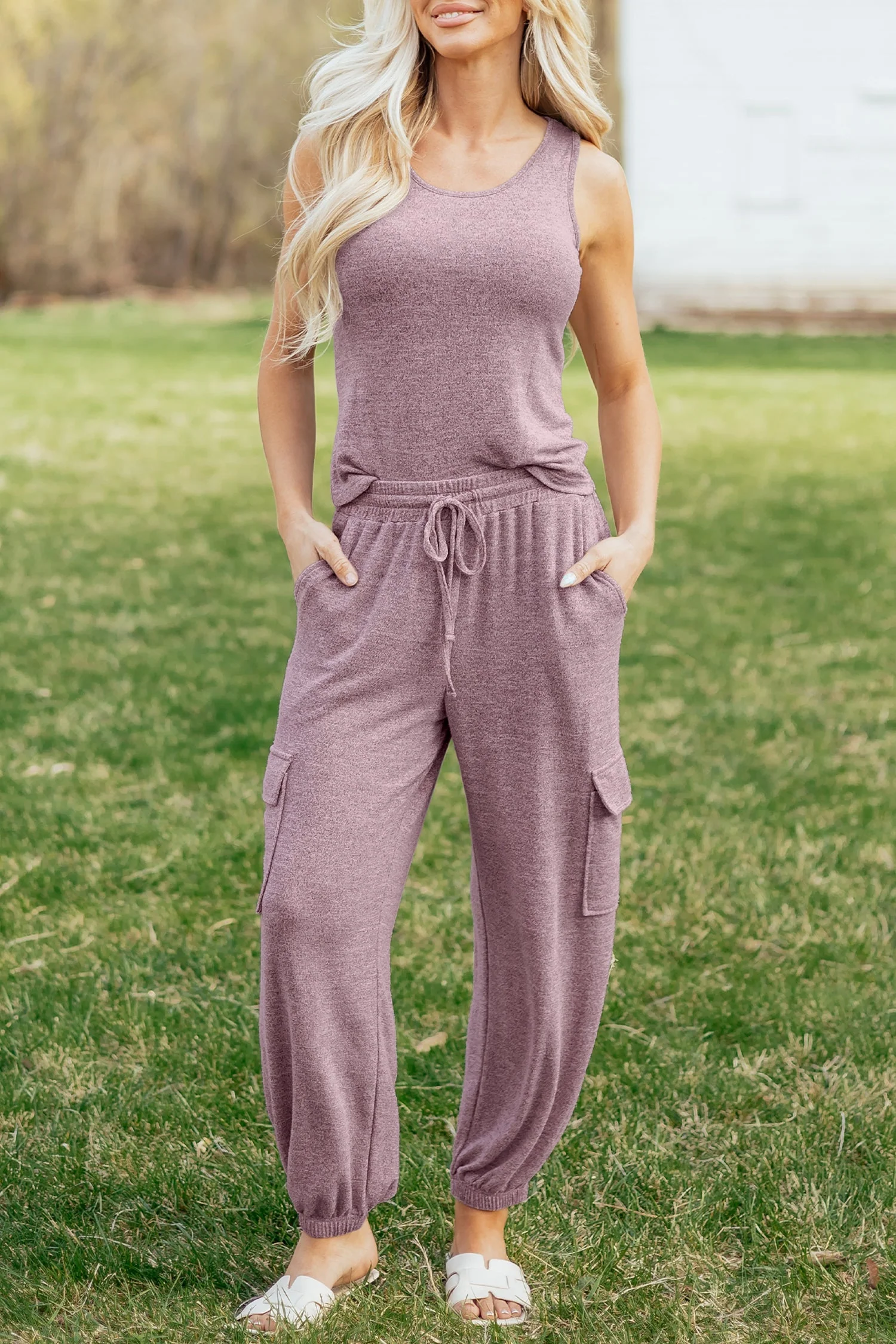 Threaded Pear Maeve Bouquet Casual Tank Top Set - Image 7