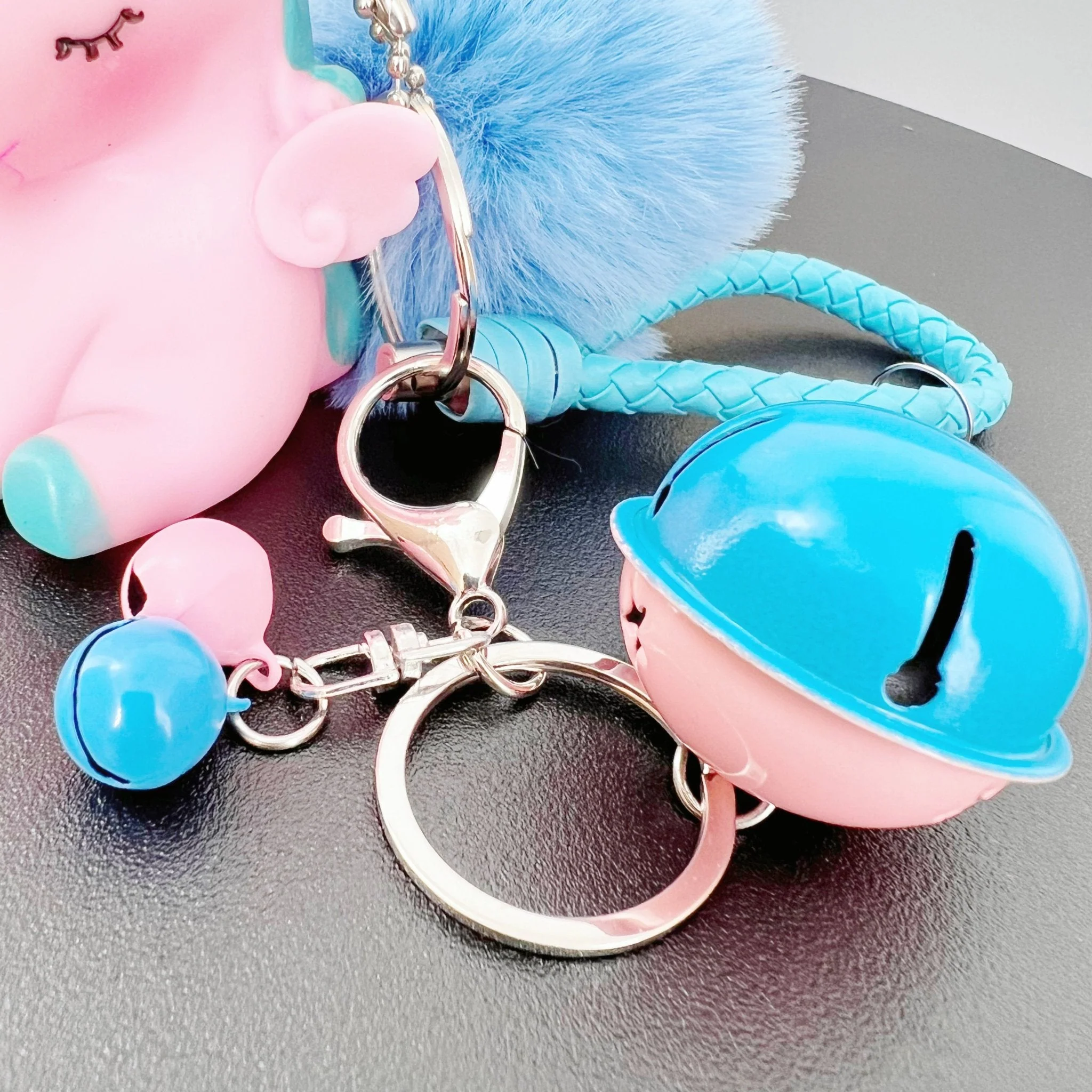 Magical Unicorn Keychain with Fur Ball and Bell for Daily Charm - Image 9