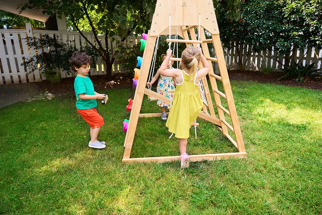 Magnolia 7-in-1 Real Wood Playset | Indoor & Outdoor Climbing Gym for Kids - Image 15
