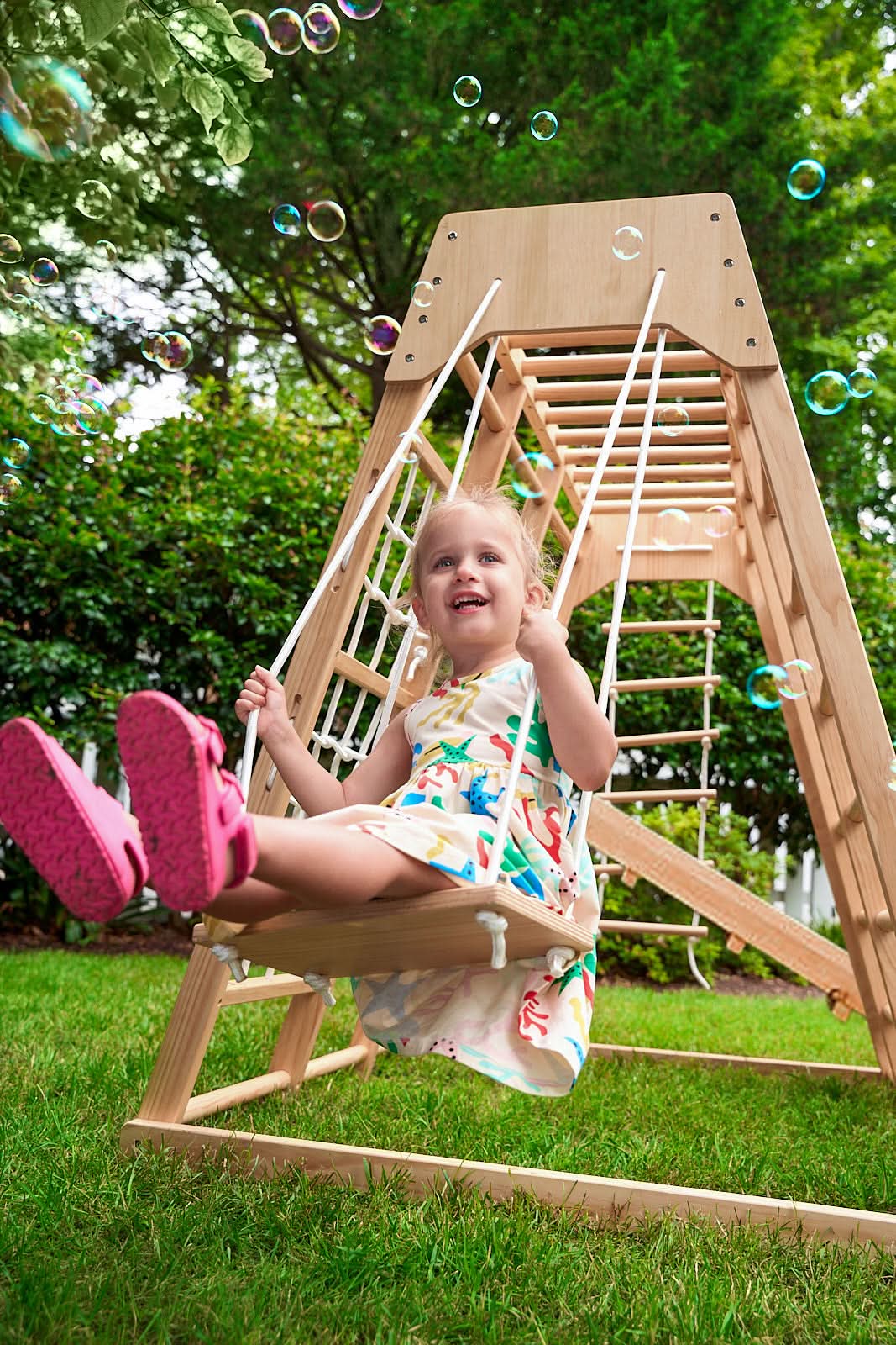 Magnolia 7-in-1 Real Wood Playset | Indoor & Outdoor Climbing Gym for Kids - Image 16