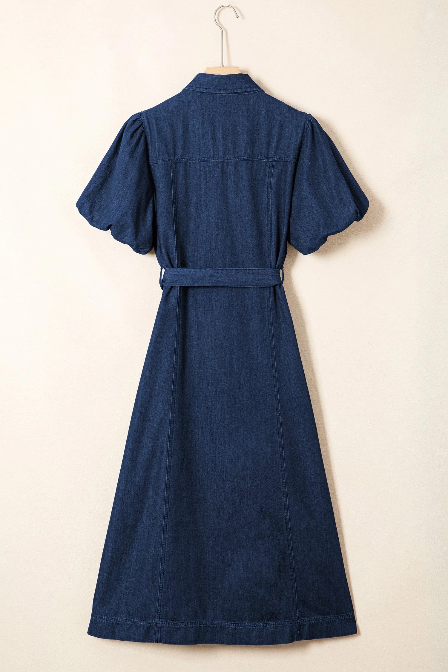 Threaded Pear Makayla Bubble Sleeve Long Dress - Image 8