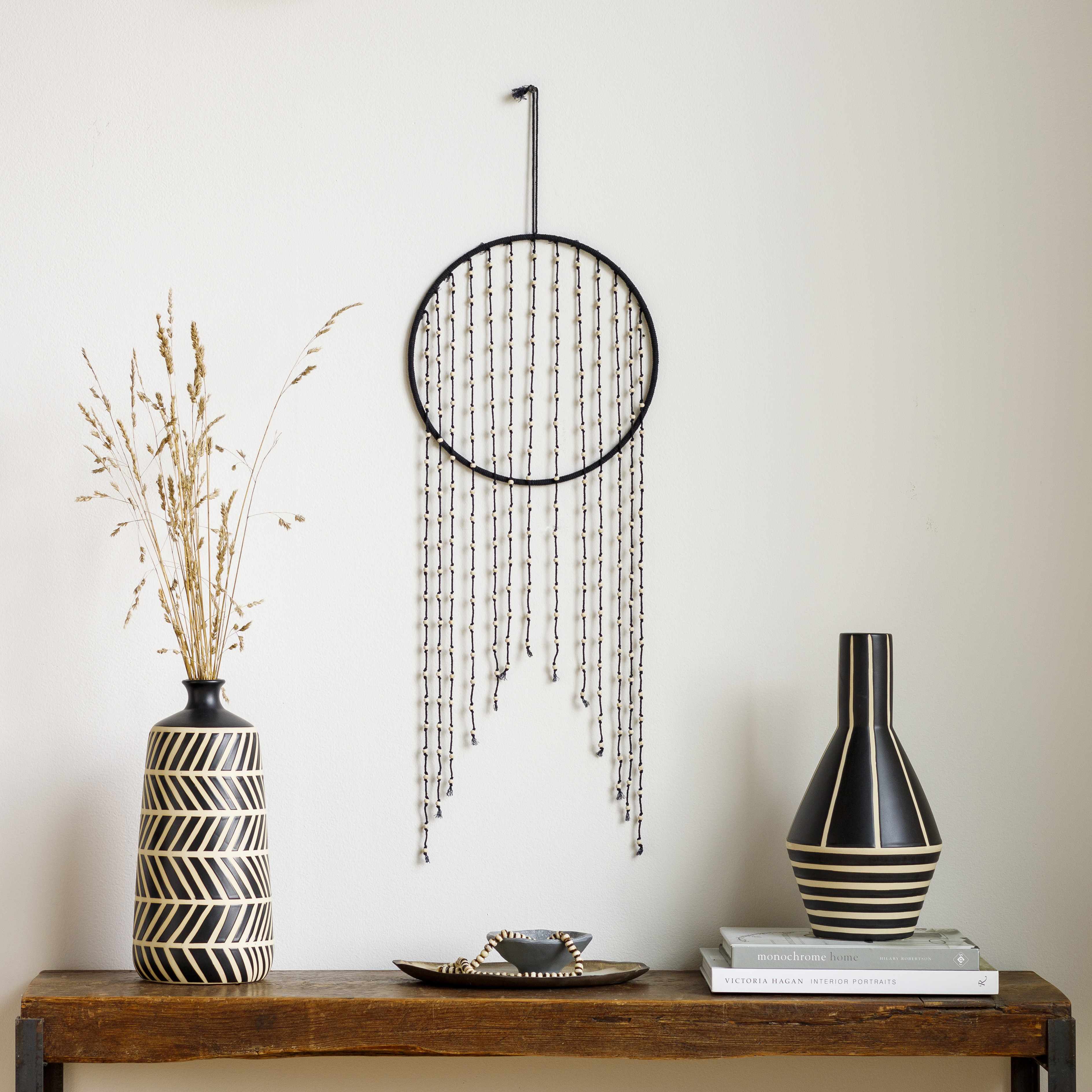 Malacampa Black Beaded Wall Hanging - Clearance - Image 2
