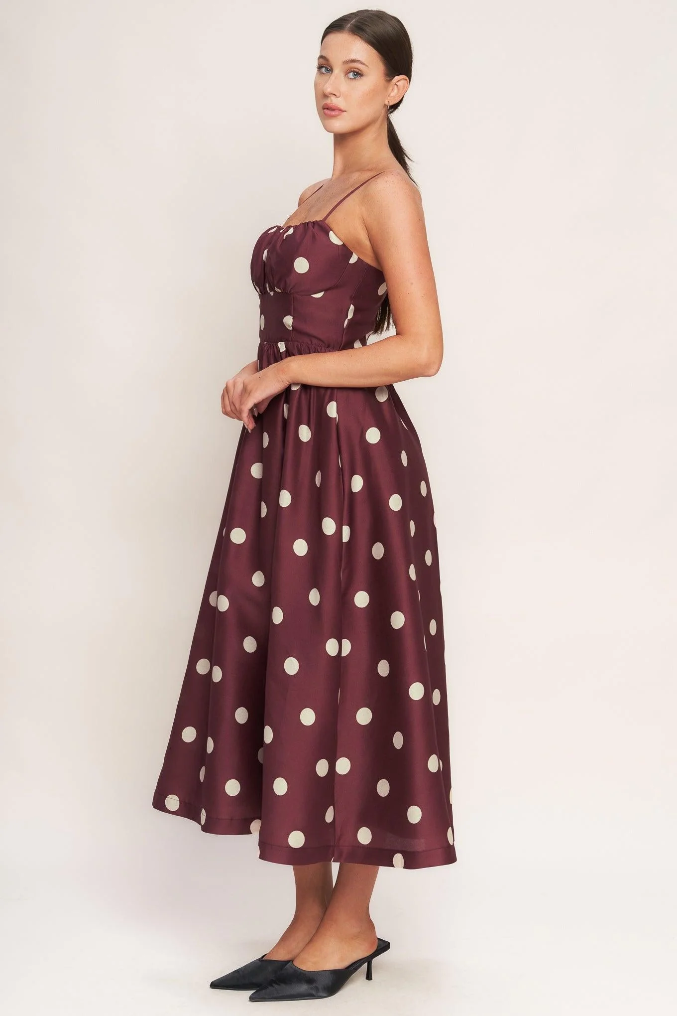 Maraschino Chic Woven Midi Dress - Image 6