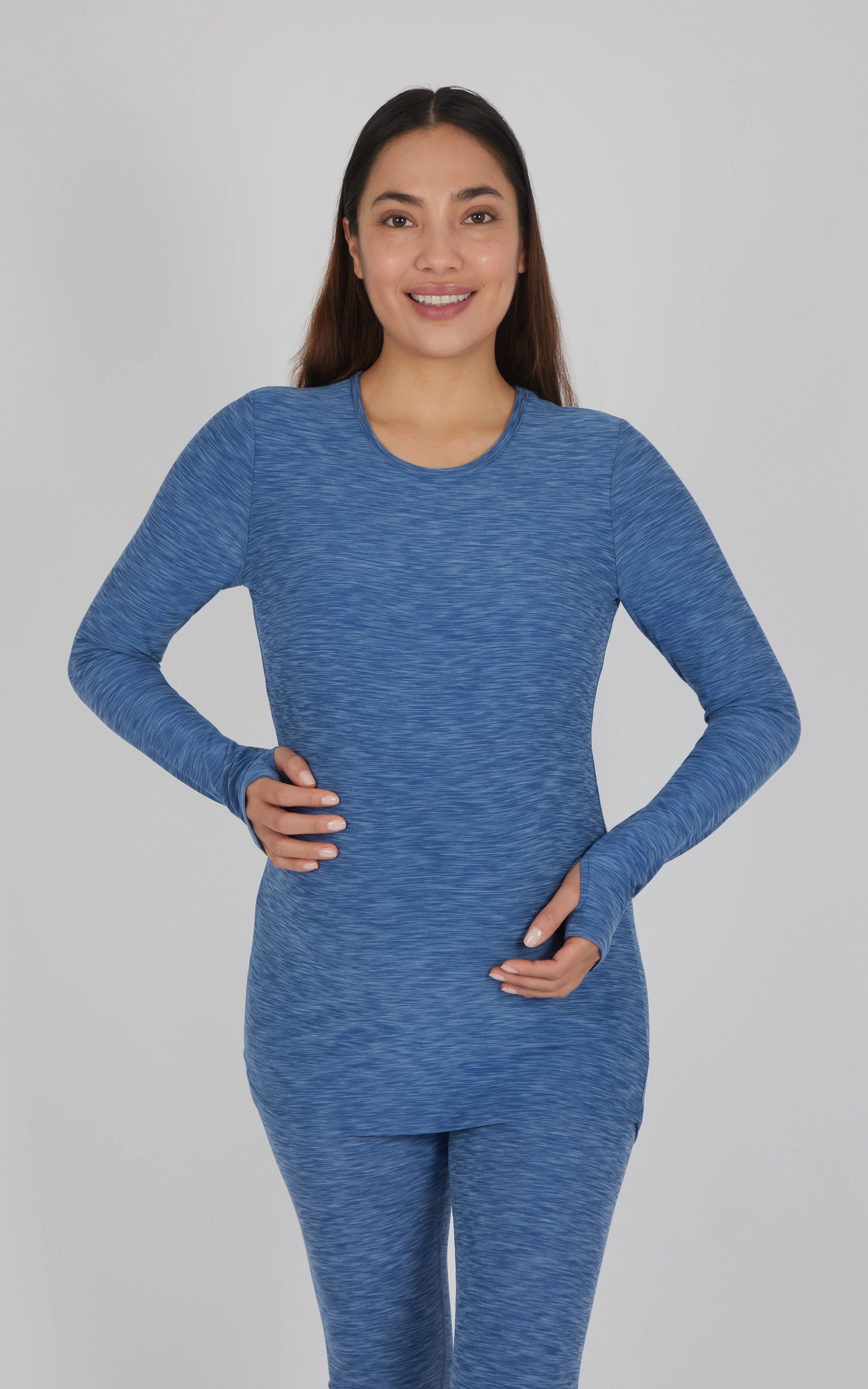 Maternity Heathered Long Sleeve Top - Image 12