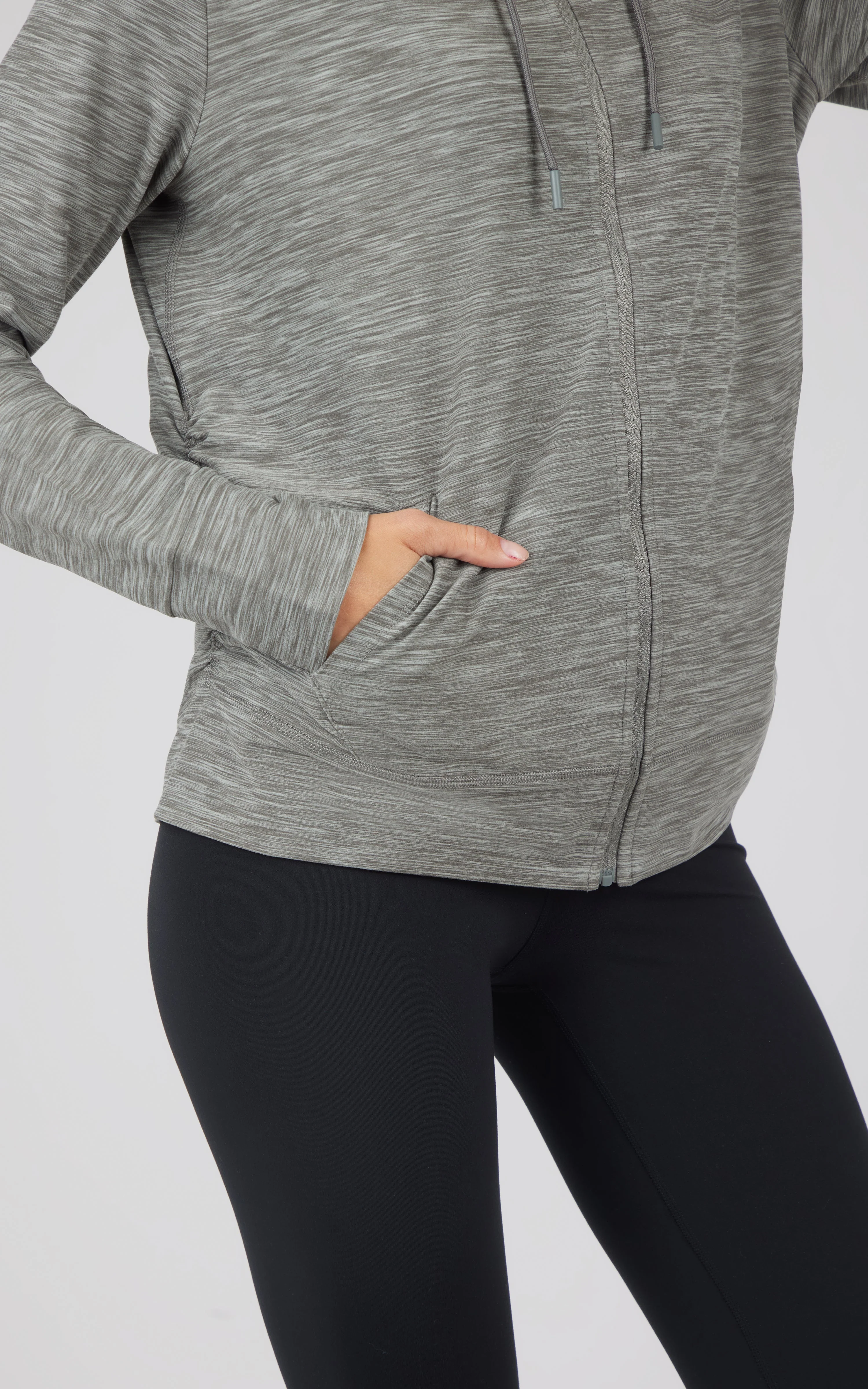 Maternity Heathered Lux Full Zip Jacket - Image 25