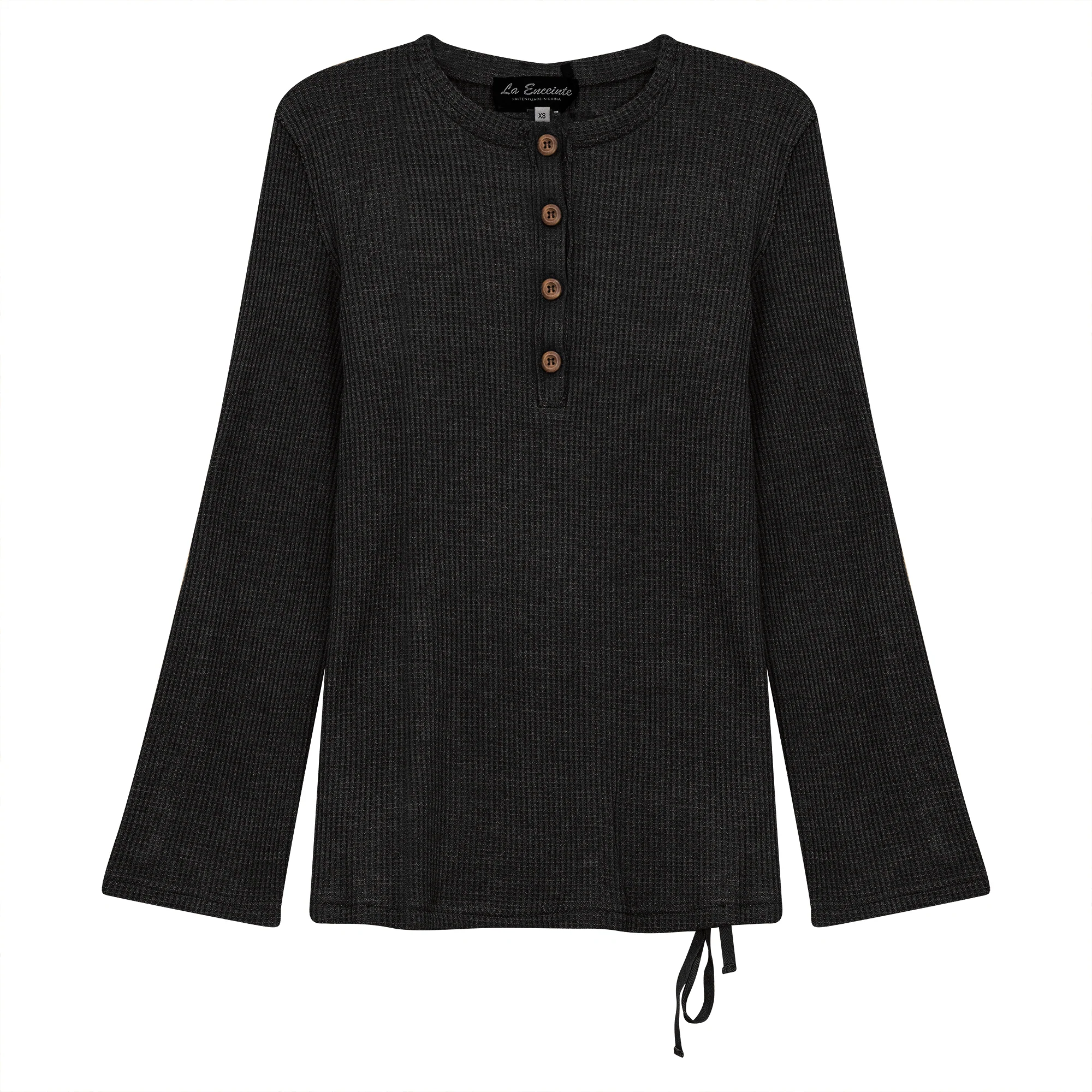 Maternity Henley Waffle Top - Image 3