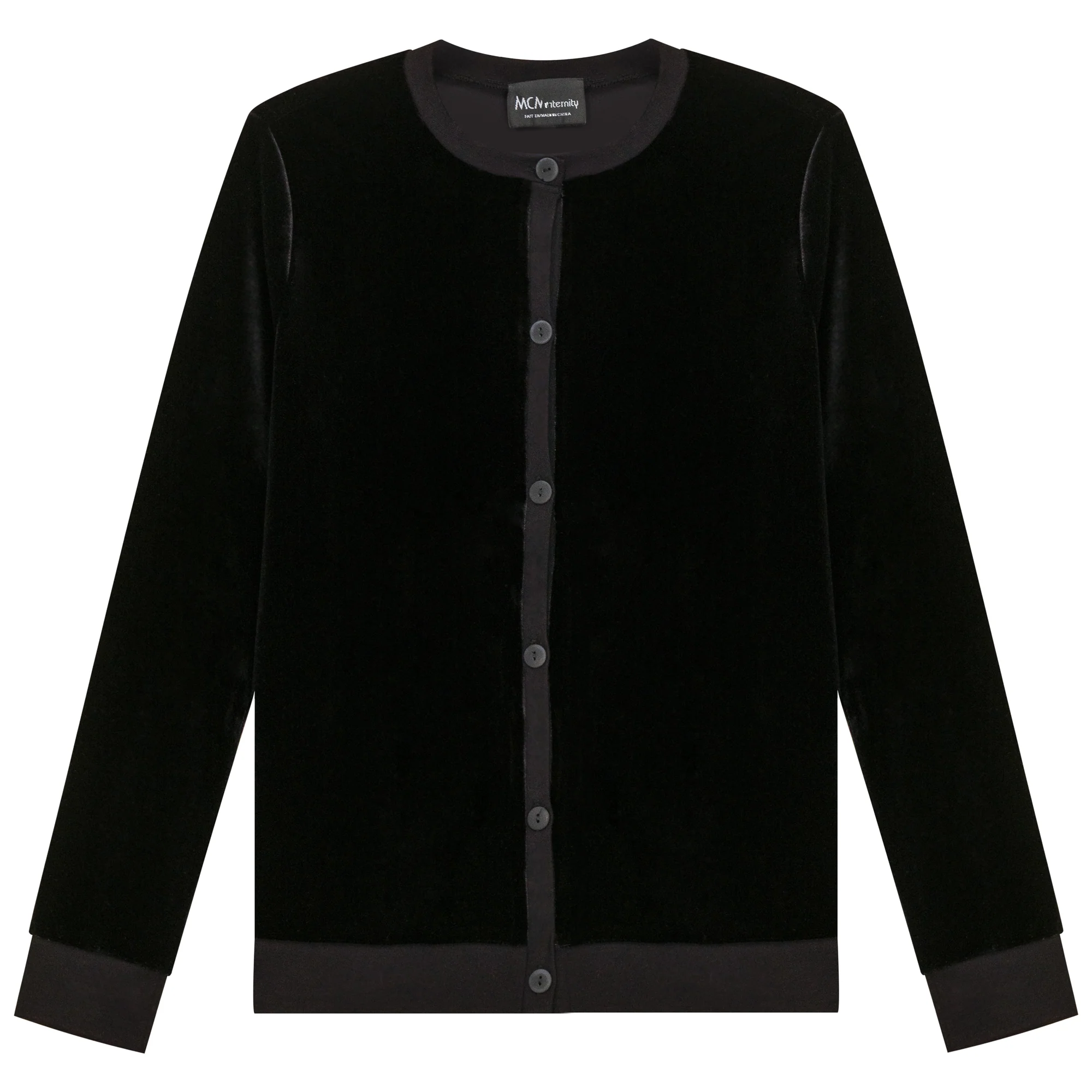 Maternity Slinky Velour Crop Cardigan - Image 2