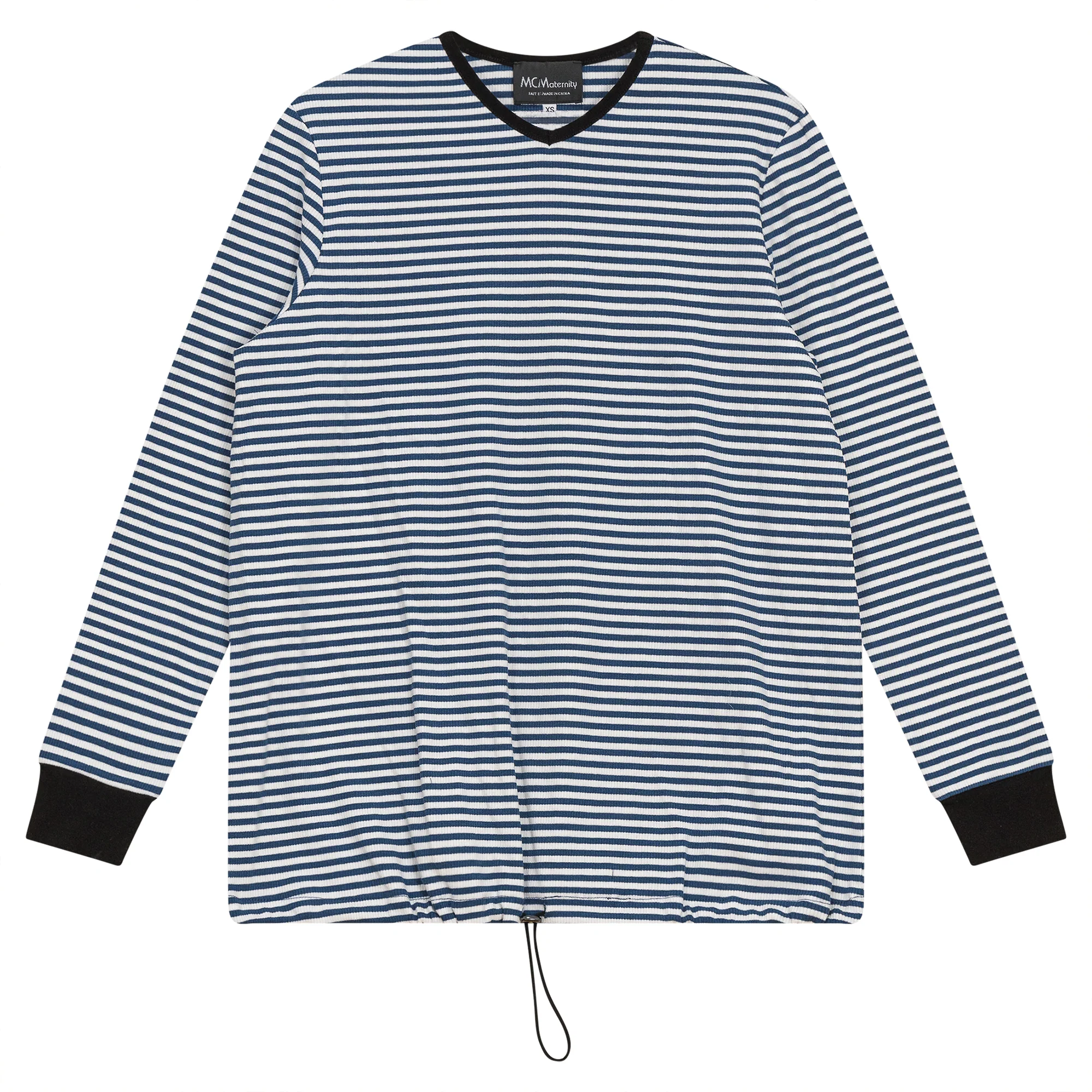 Maternity Striped V Neck Top - Image 3