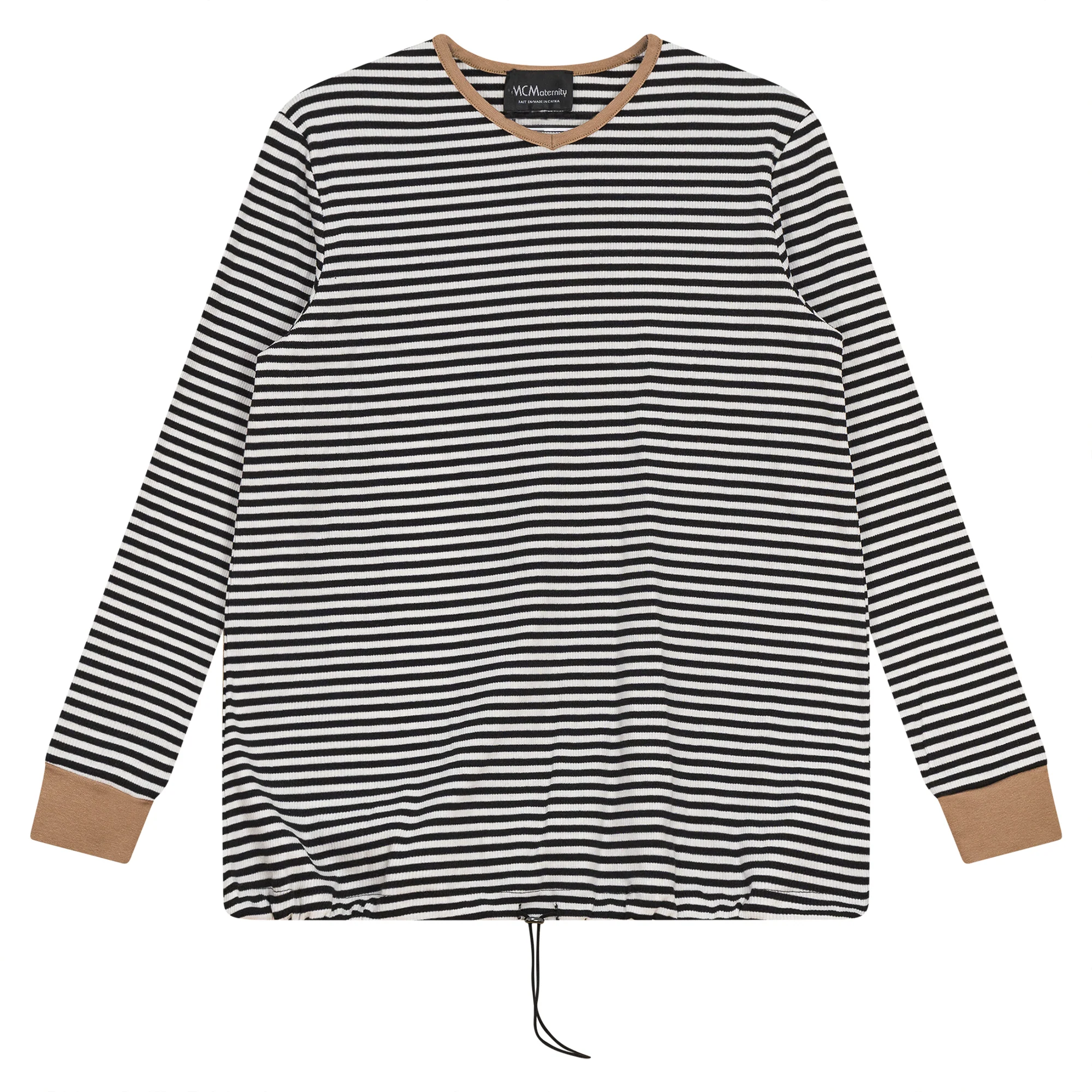 Maternity Striped V Neck Top - Image 5