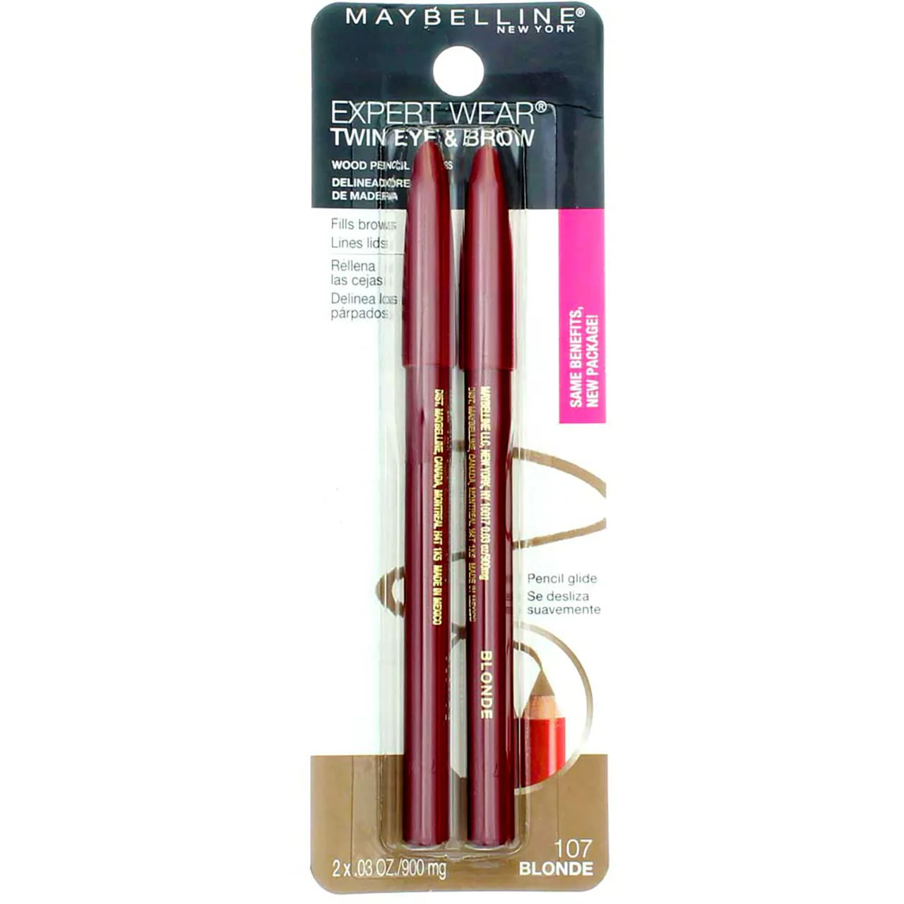 Maybelline Expert Eyes Brow And Eye Pencil, Blonde [107], 0.03 oz (Pack of 4) - Image 2