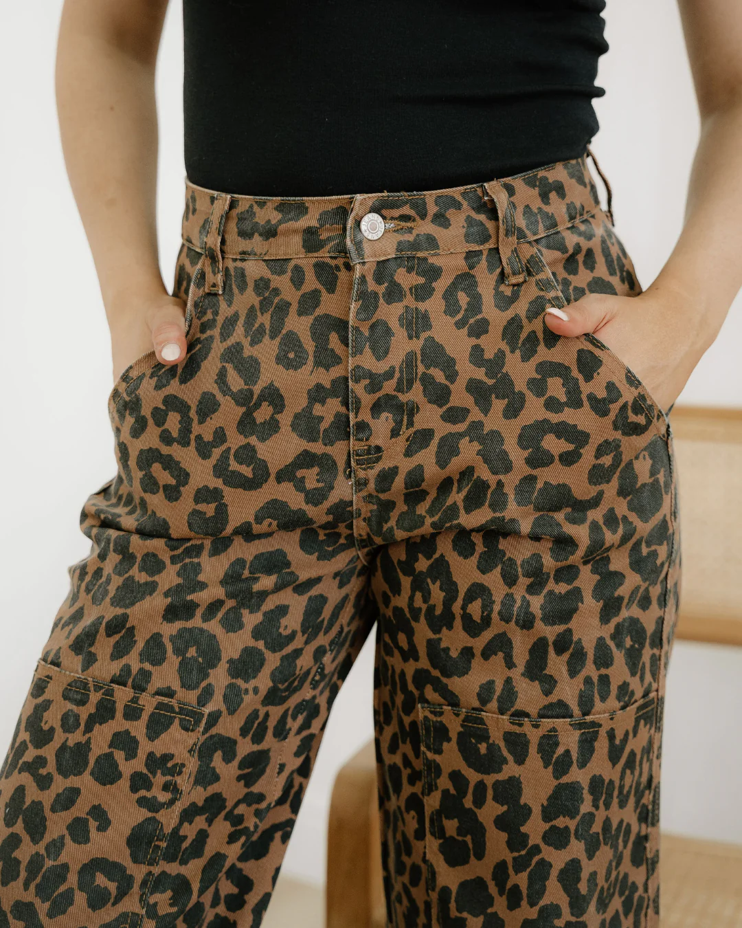 Meadow Leopard Print Jeans - Image 2