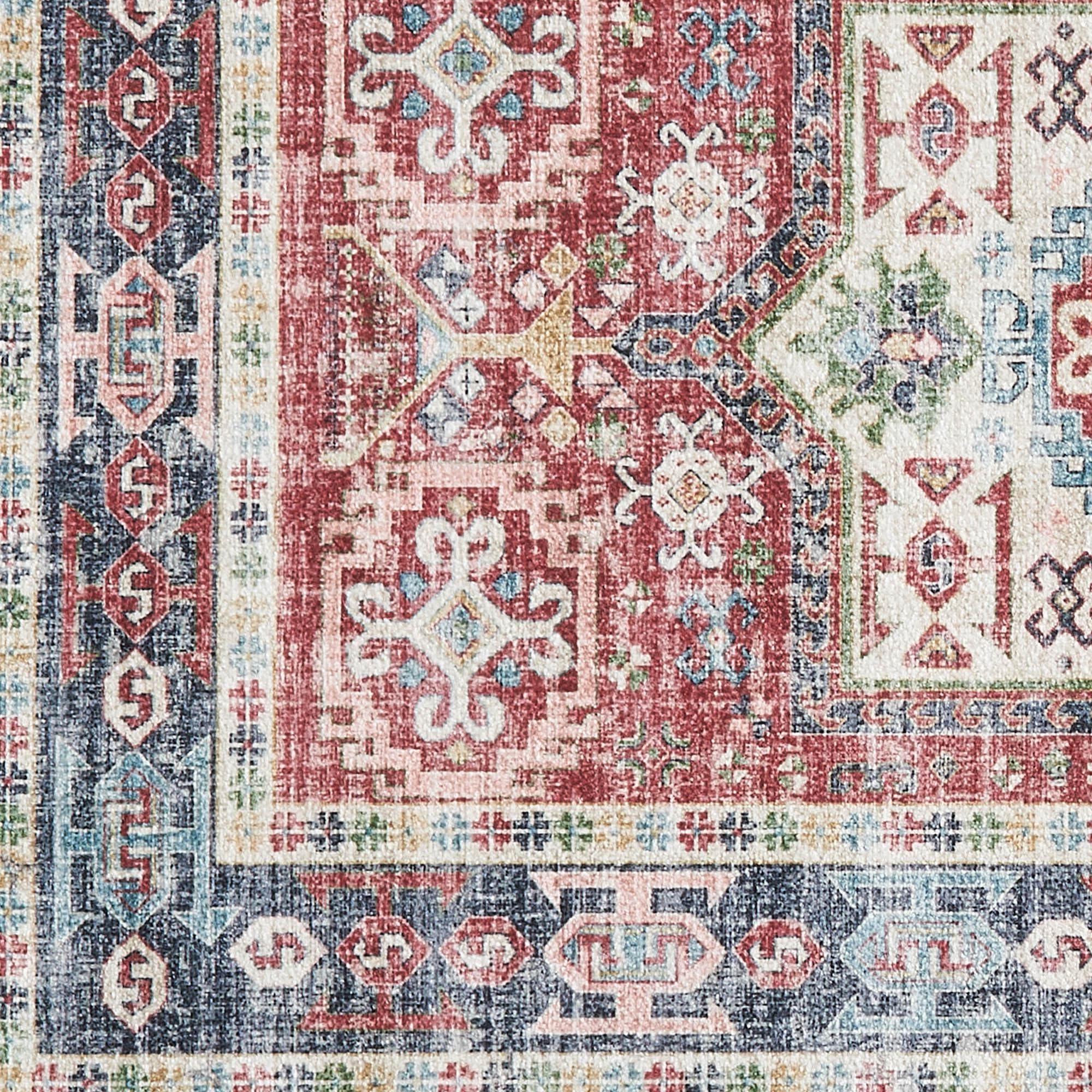Medallion Machine Washable Accent Area Rug 5' x 7' - Nava Collection - Image 15